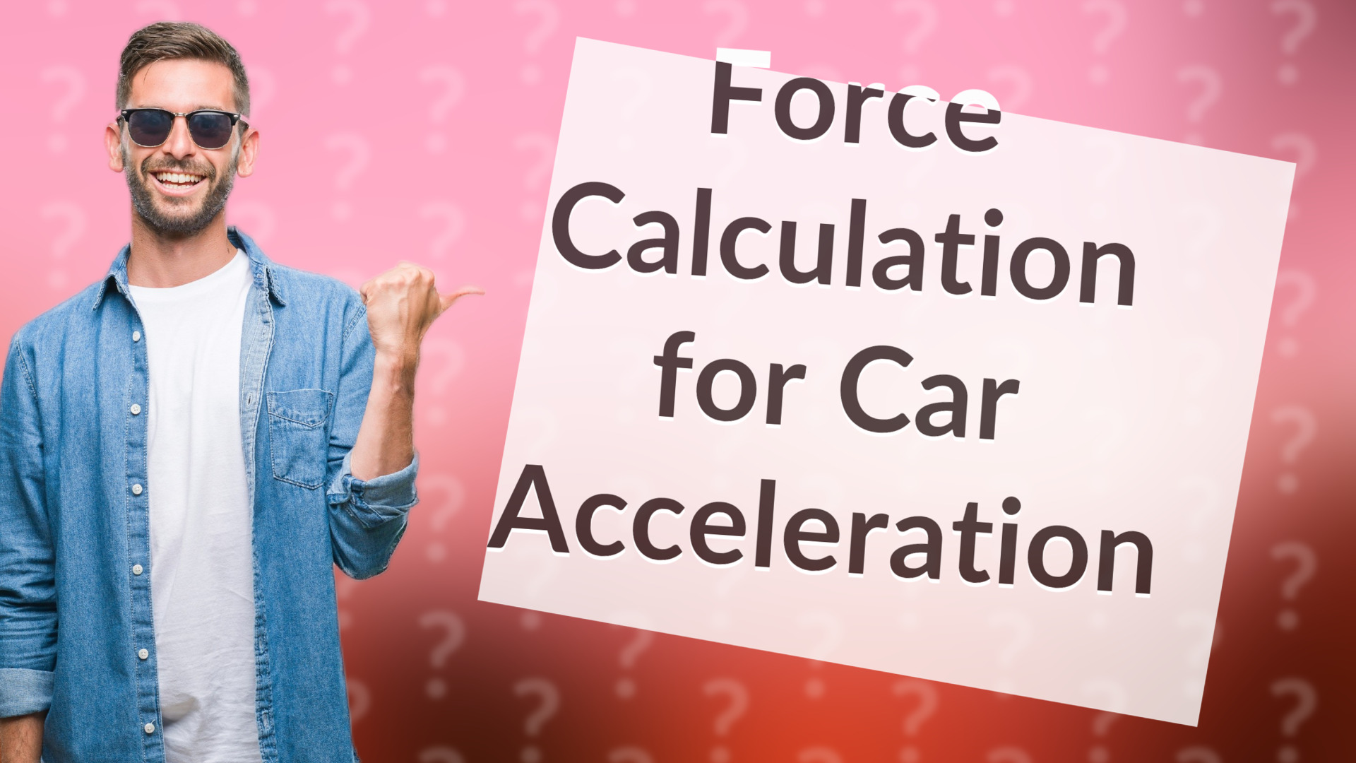 Force Calculation for Car Acceleration