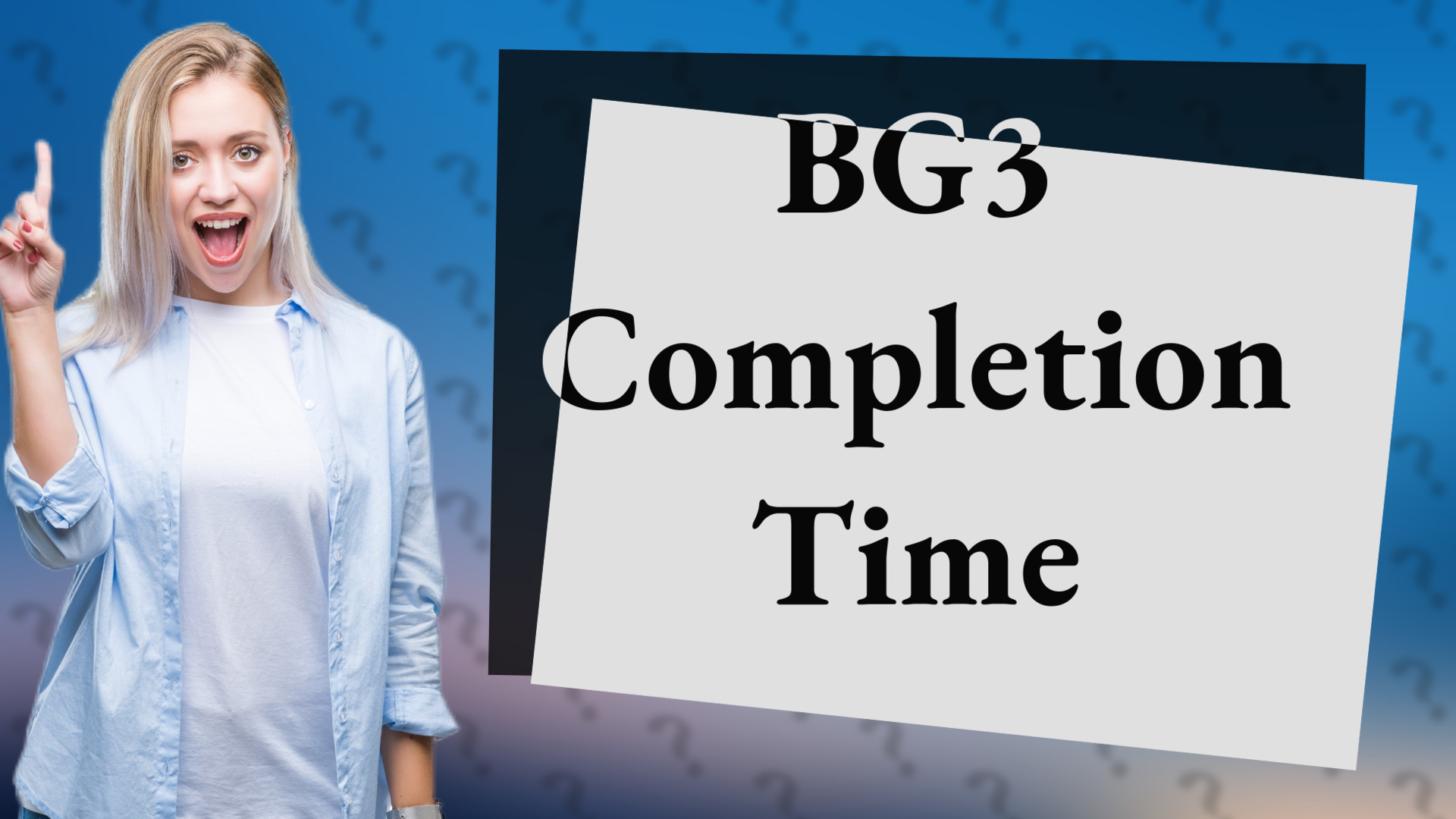BG3 Completion Time