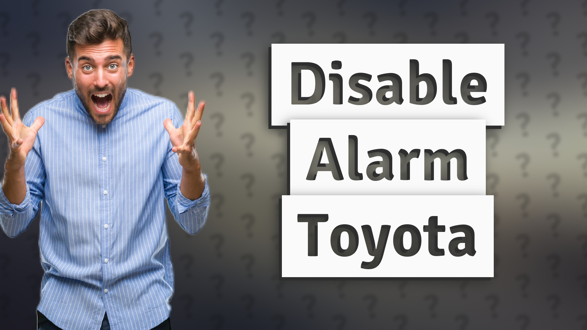 Disable Alarm Toyota