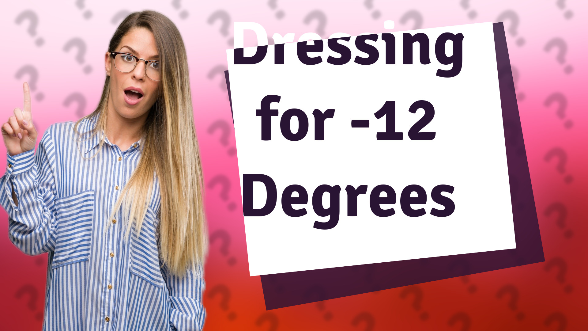 Dressing for -12 Degrees