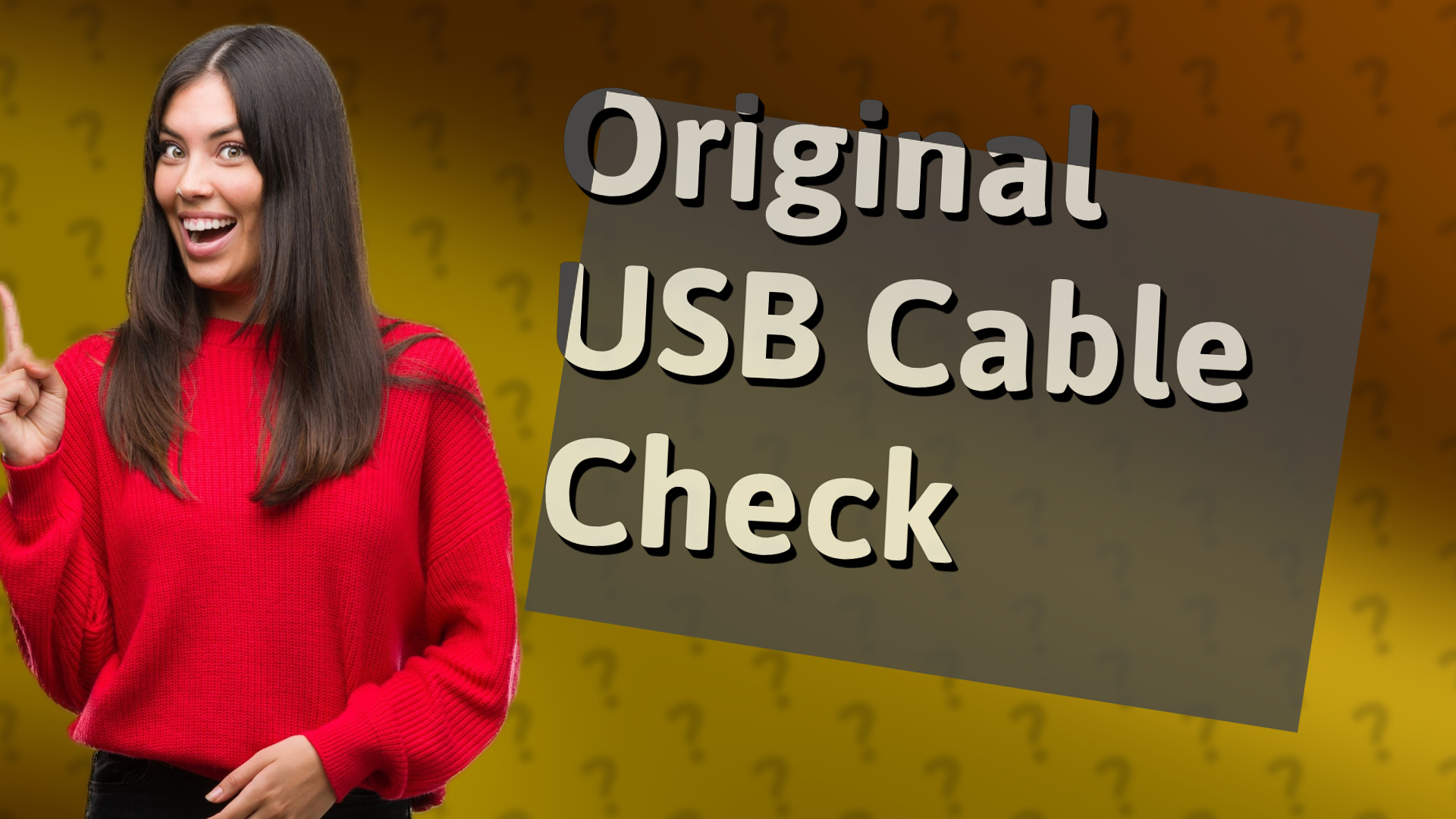 Original USB Cable Check