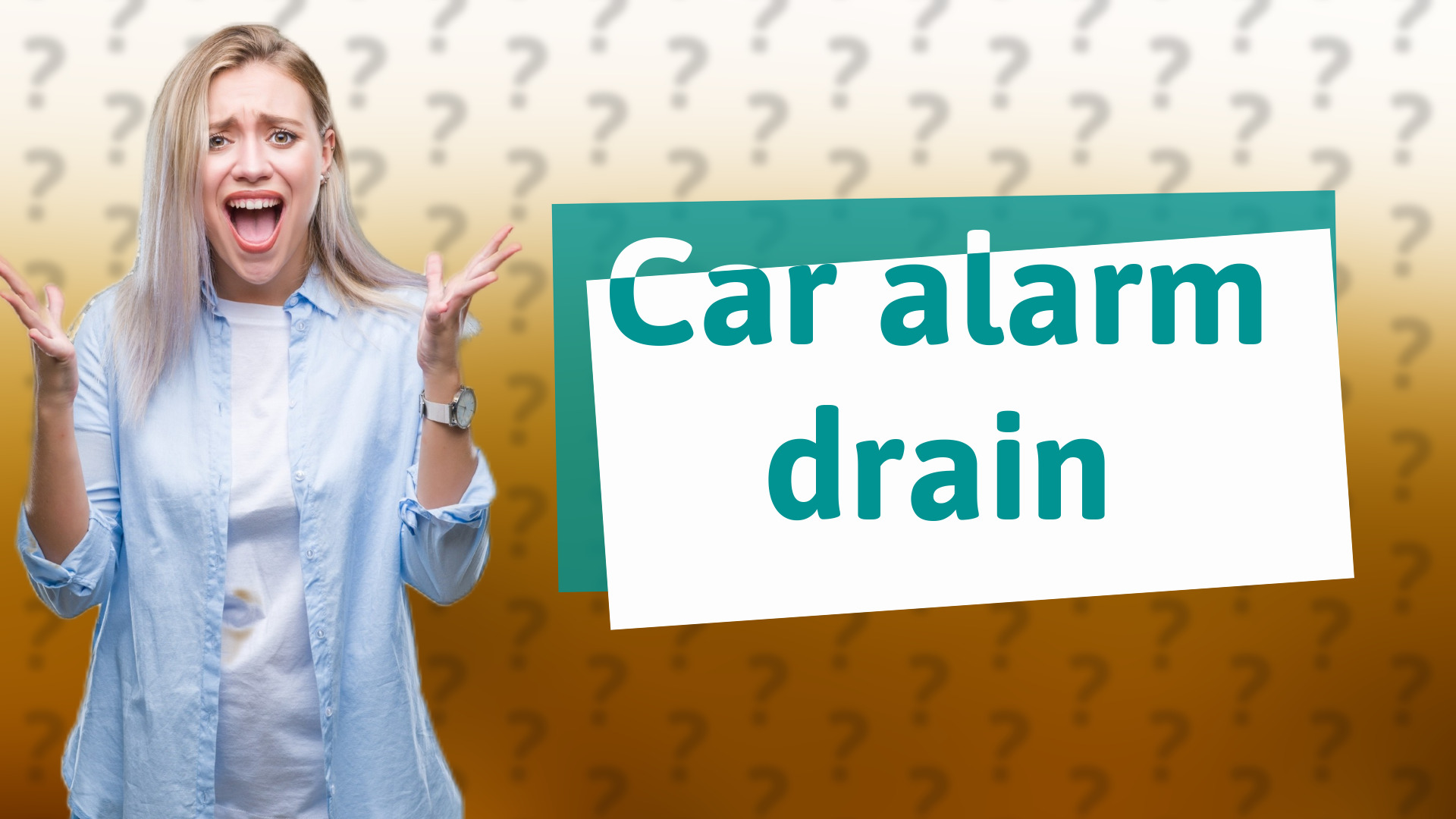 Car alarm drain