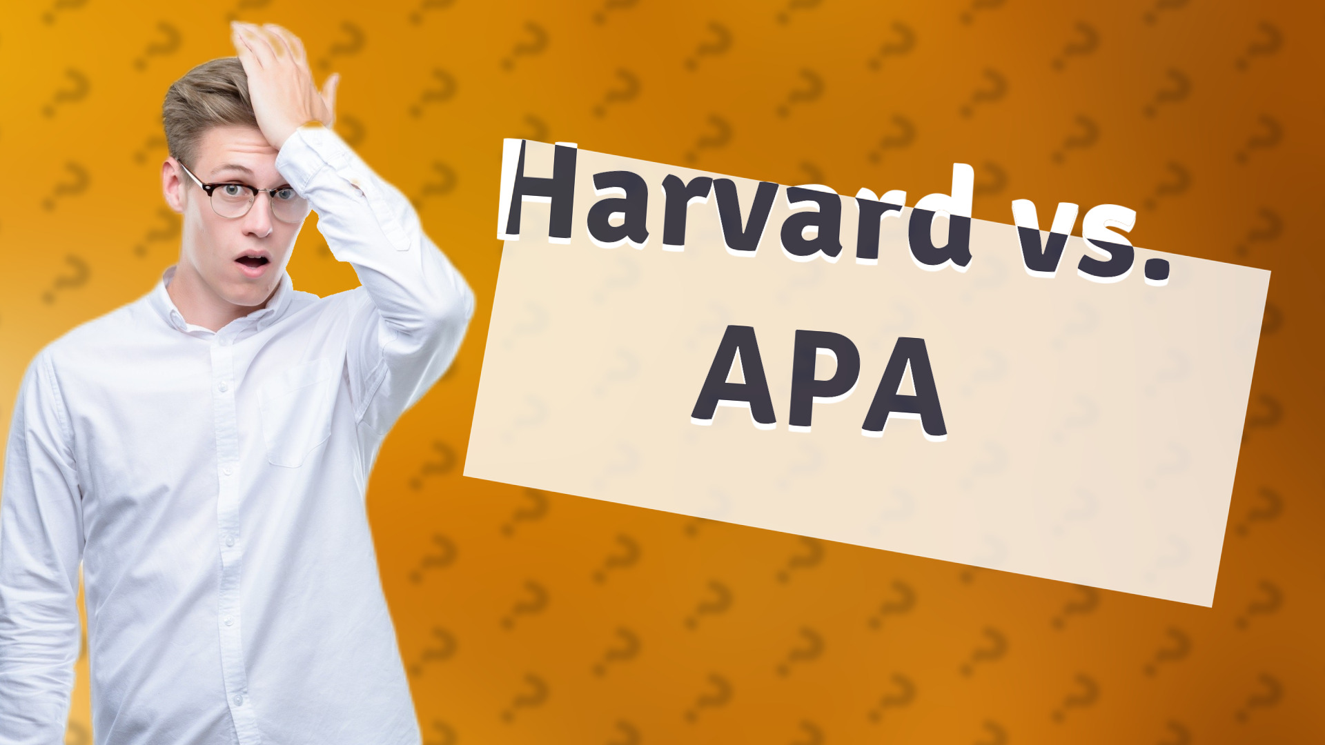 Harvard vs. APA