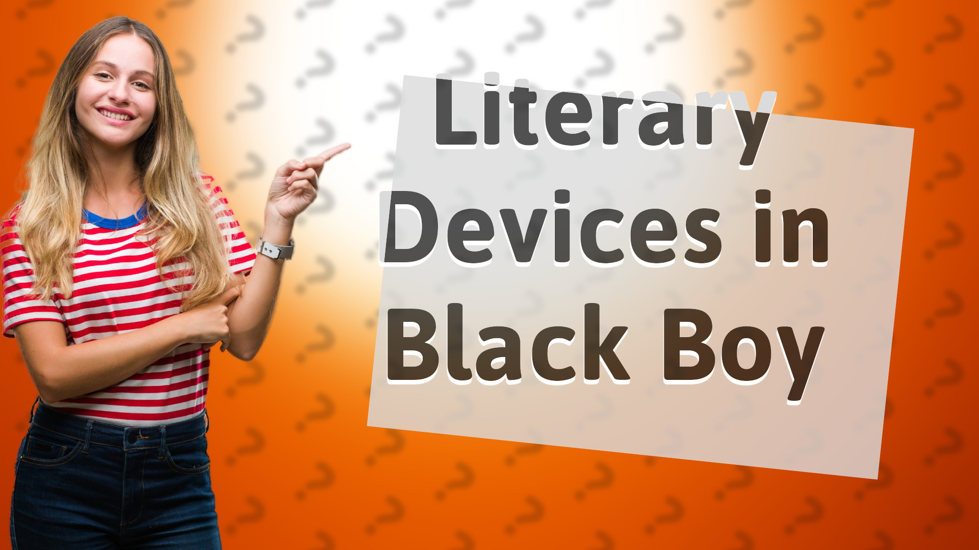 Literary Devices in Black Boy