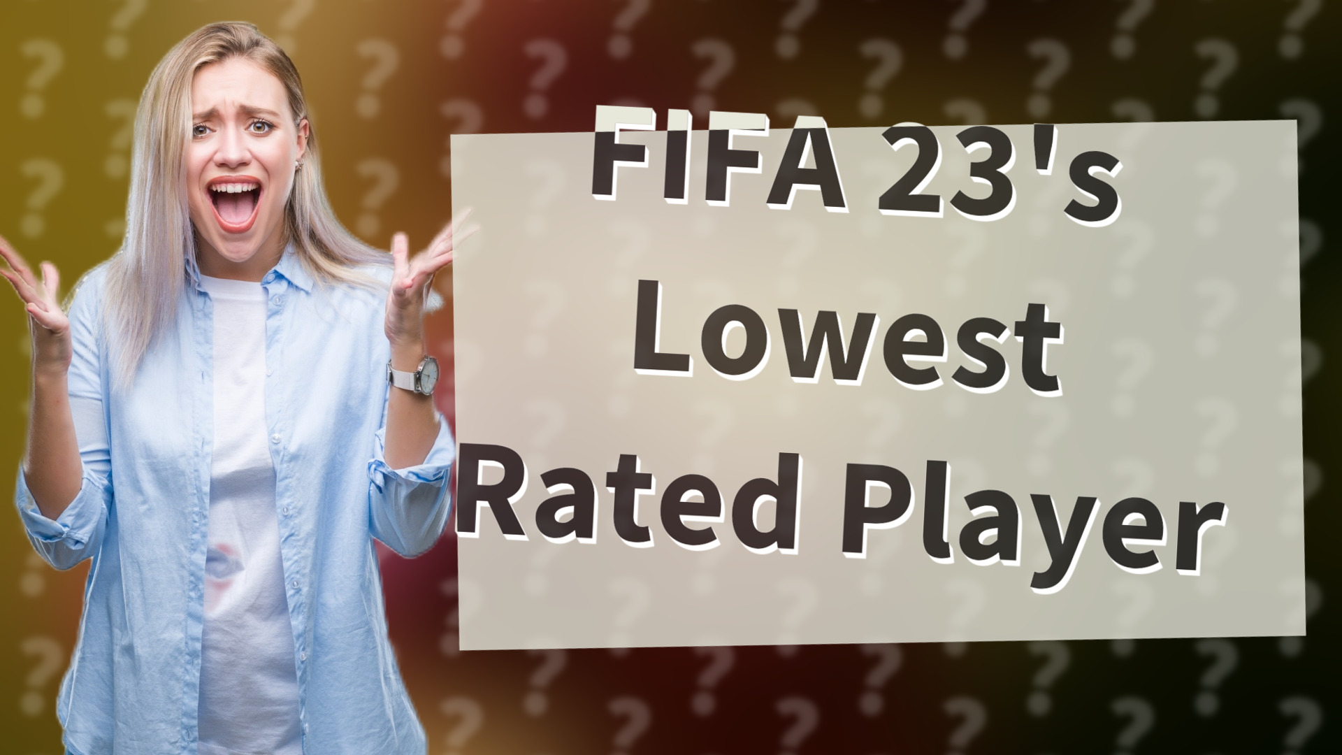 FIFA 23's Lowest Rated Player