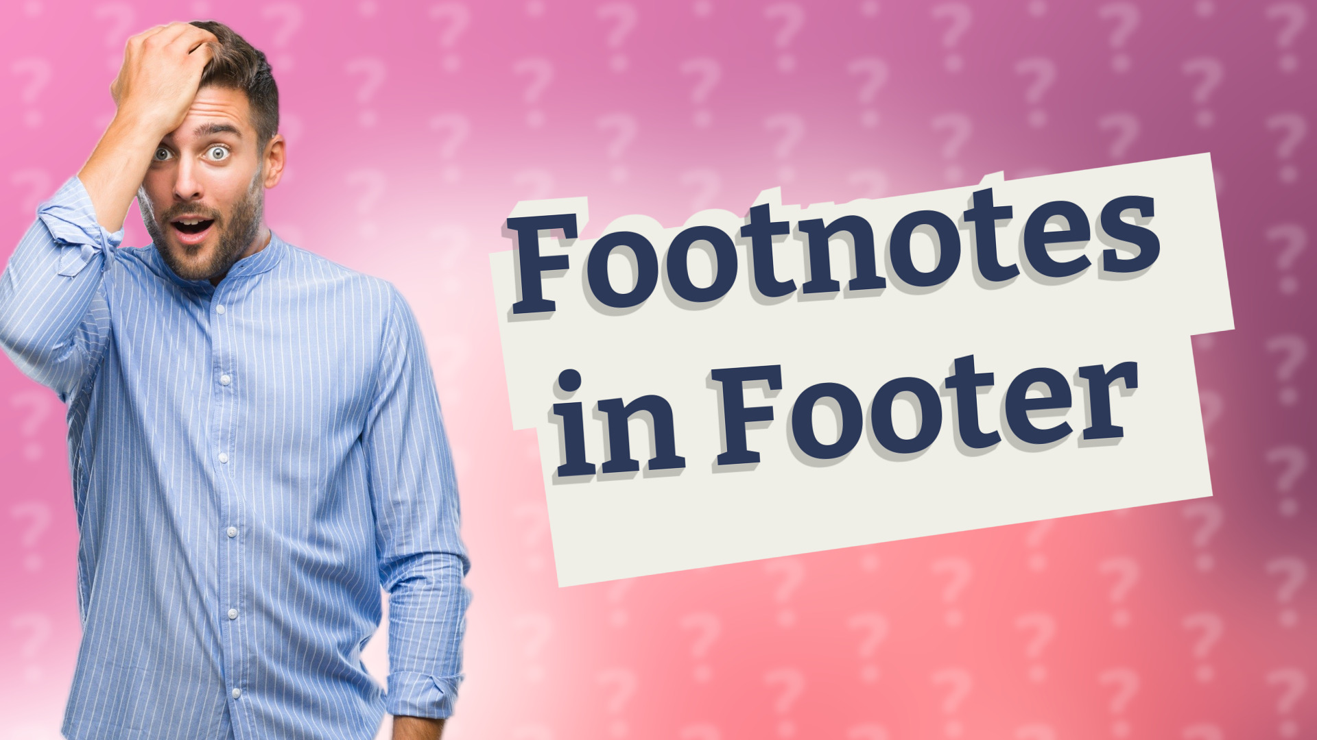 Footnotes in Footer