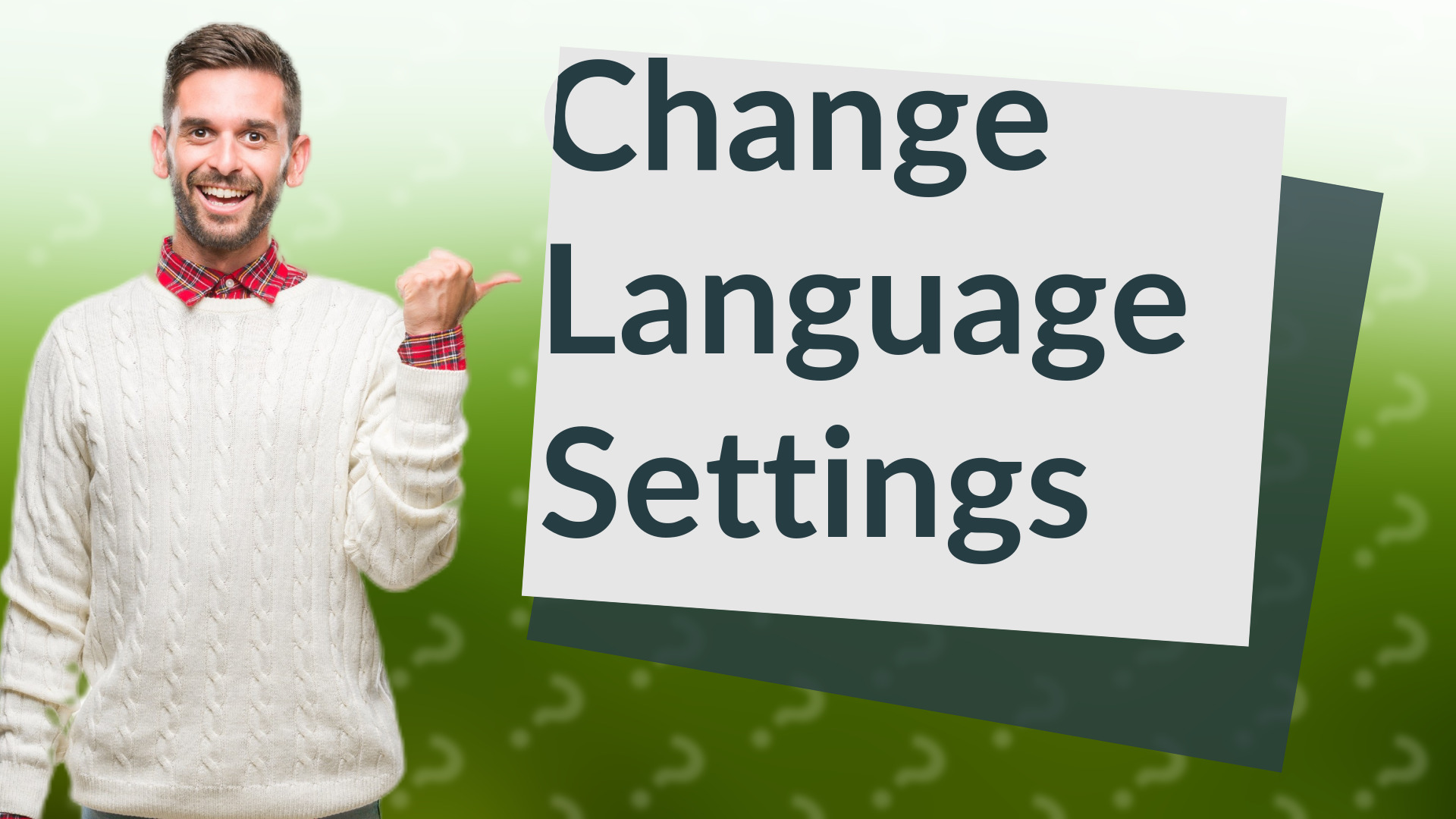 Change Language Settings
