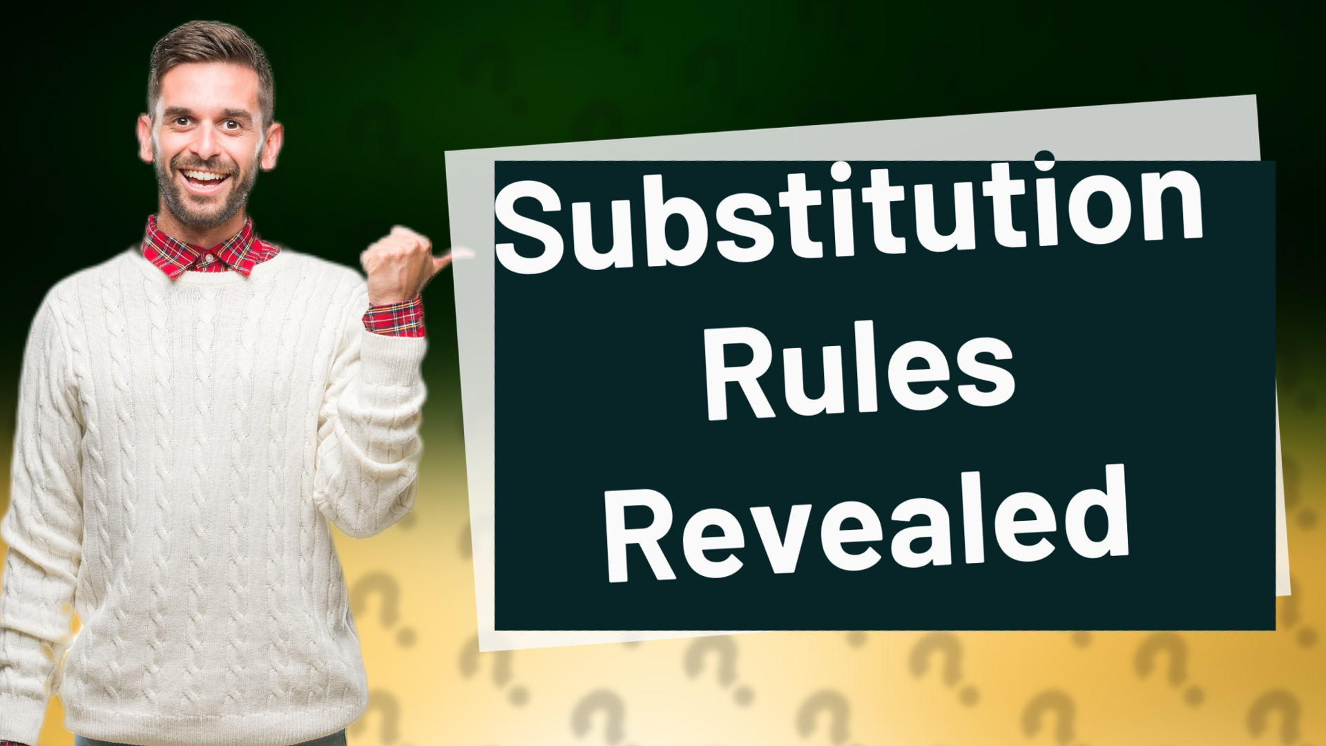 Substitution Rules Revealed