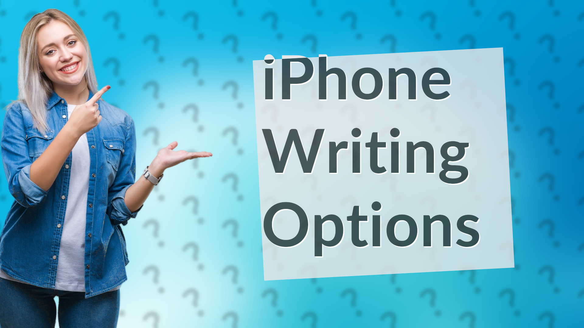 iPhone Writing Options