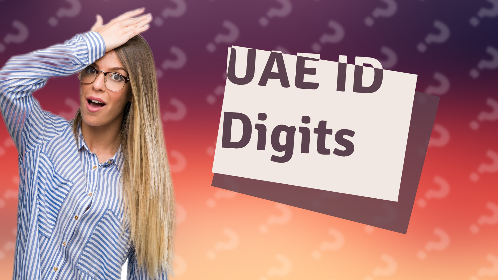 UAE ID Digits