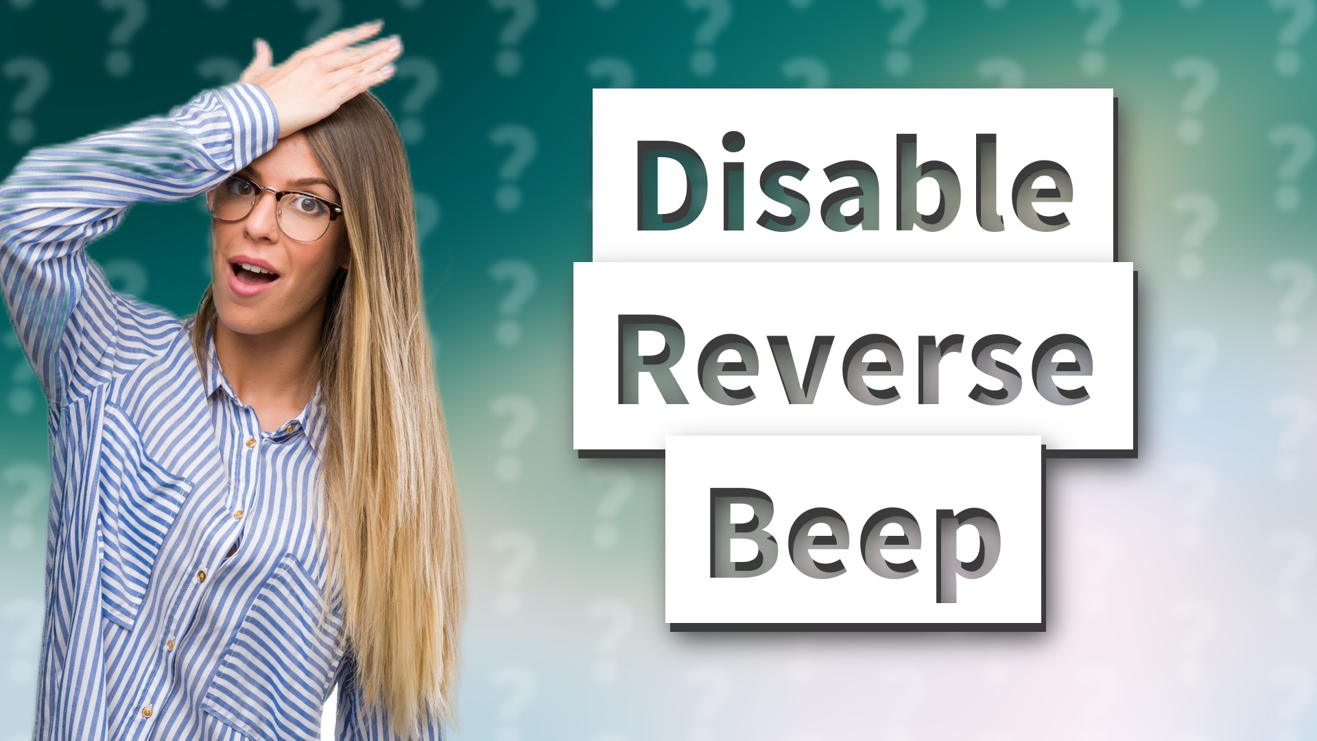 Disable Reverse Beep