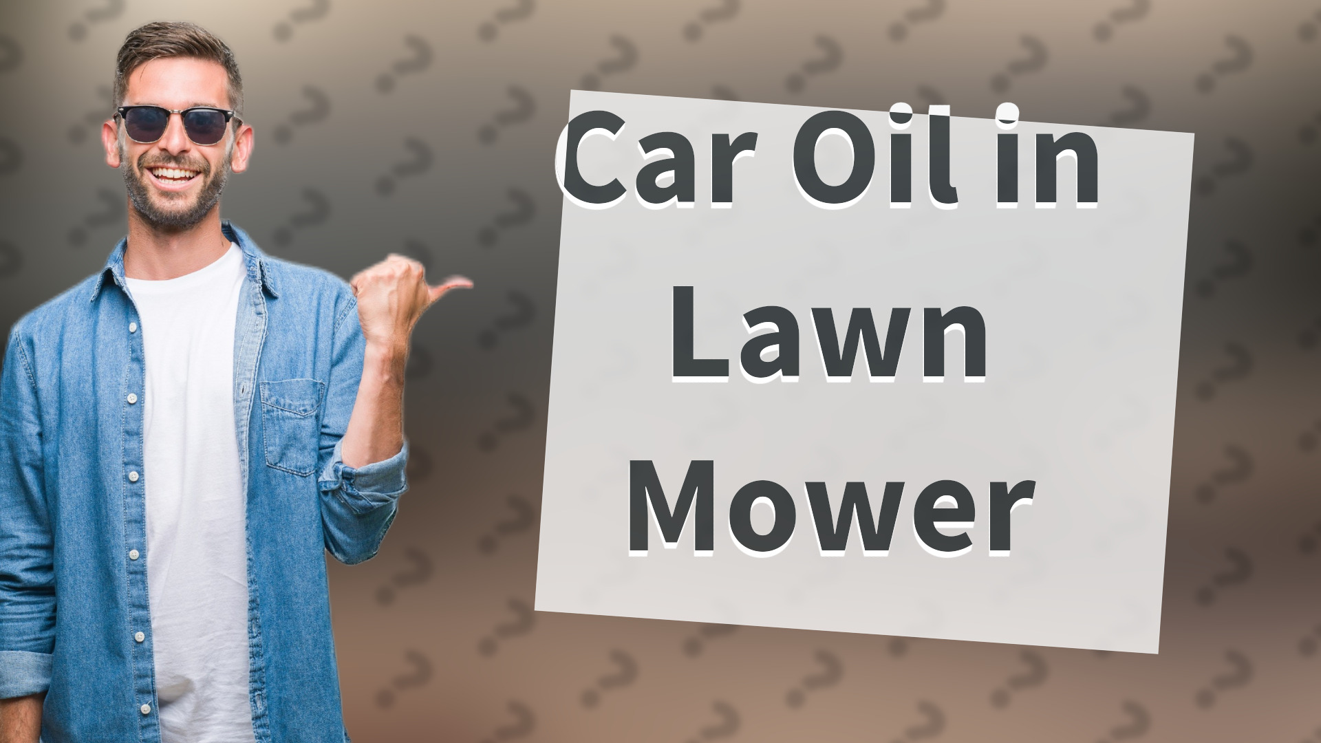 Car Oil in Lawn Mower