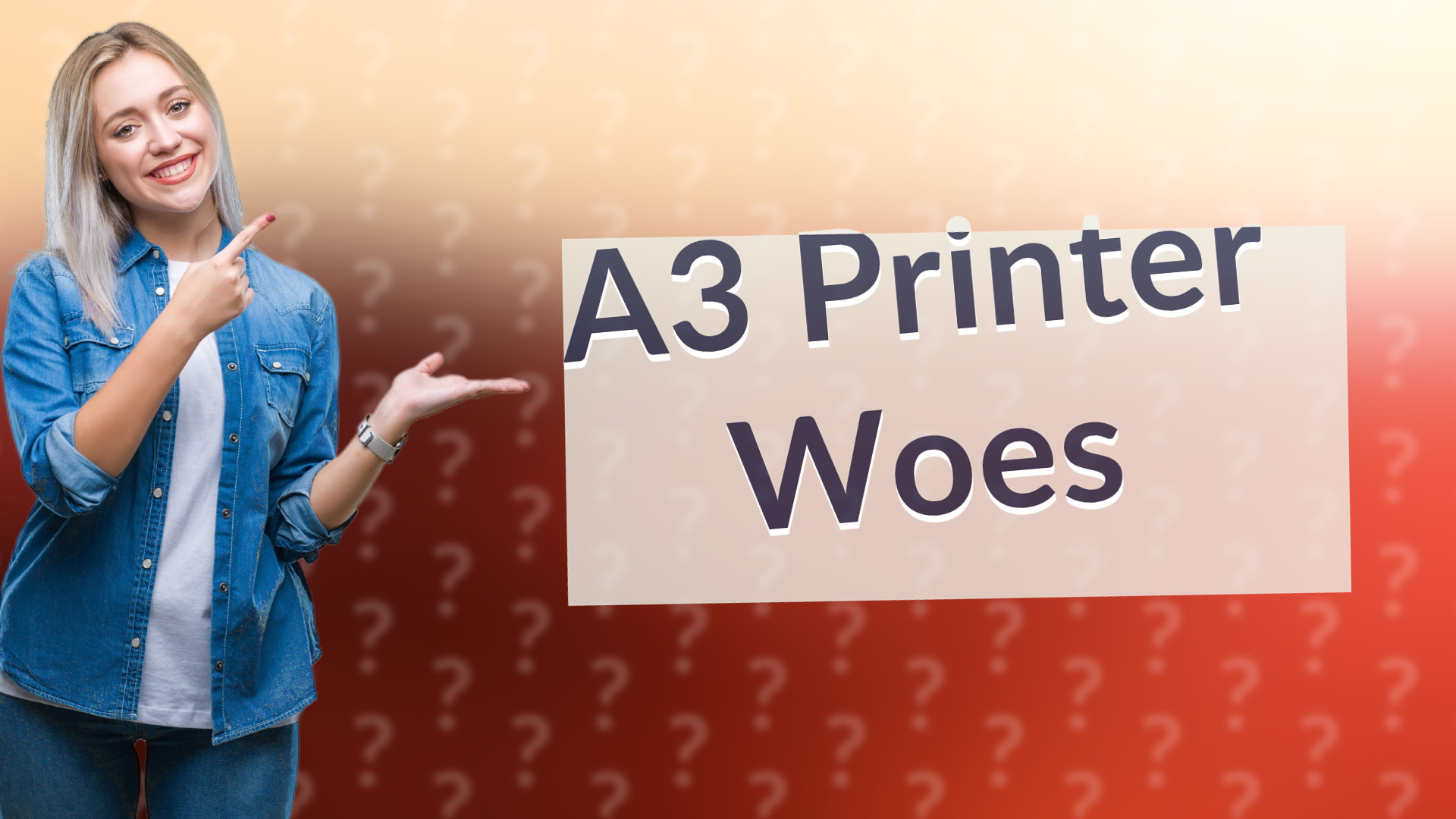 A3 Printer Woes