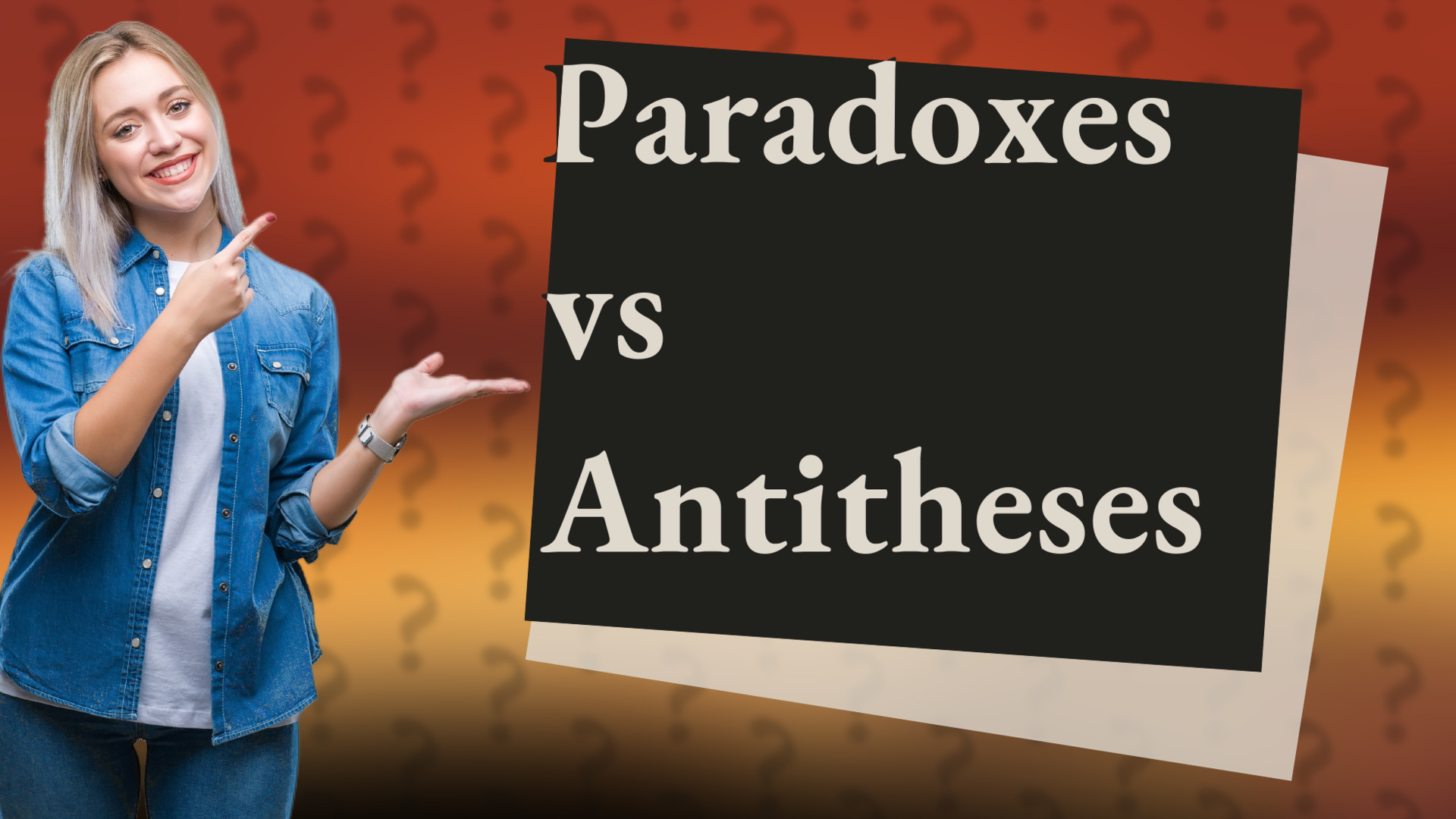 Paradoxes vs Antitheses