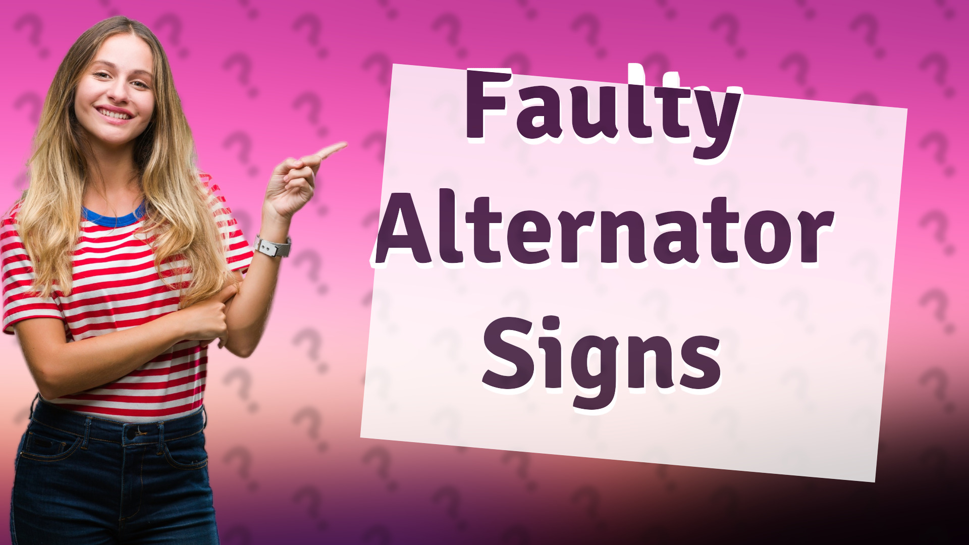 Faulty Alternator Signs