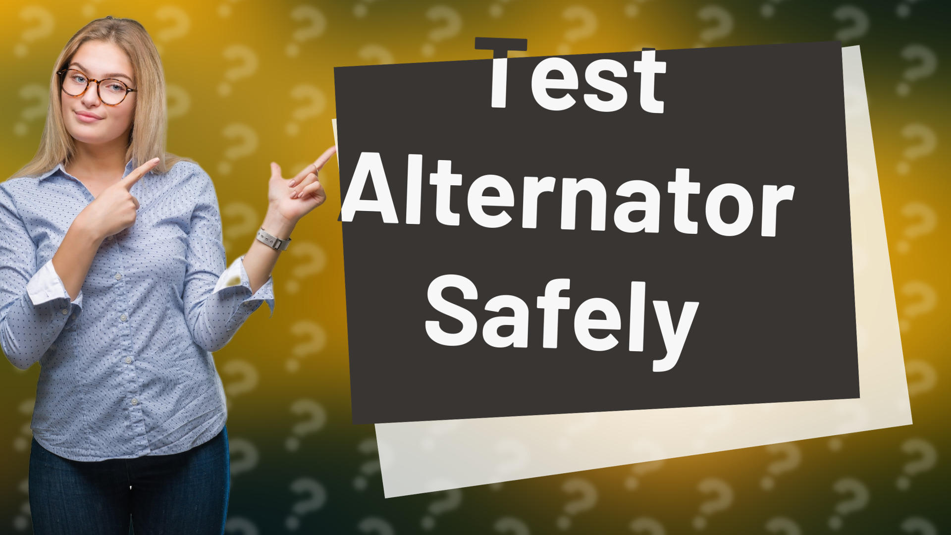 Test Alternator Safely