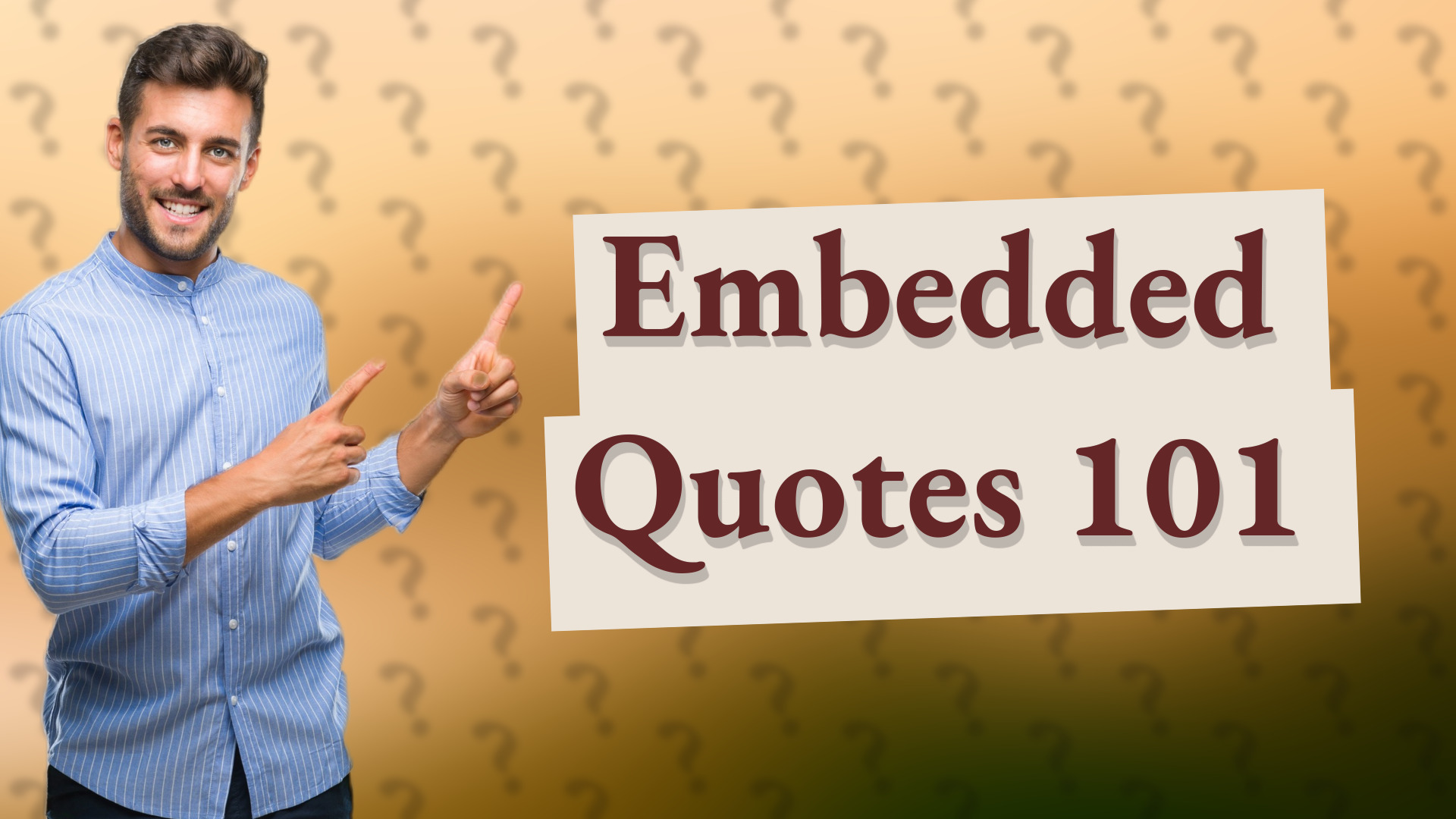 Embedded Quotes 101