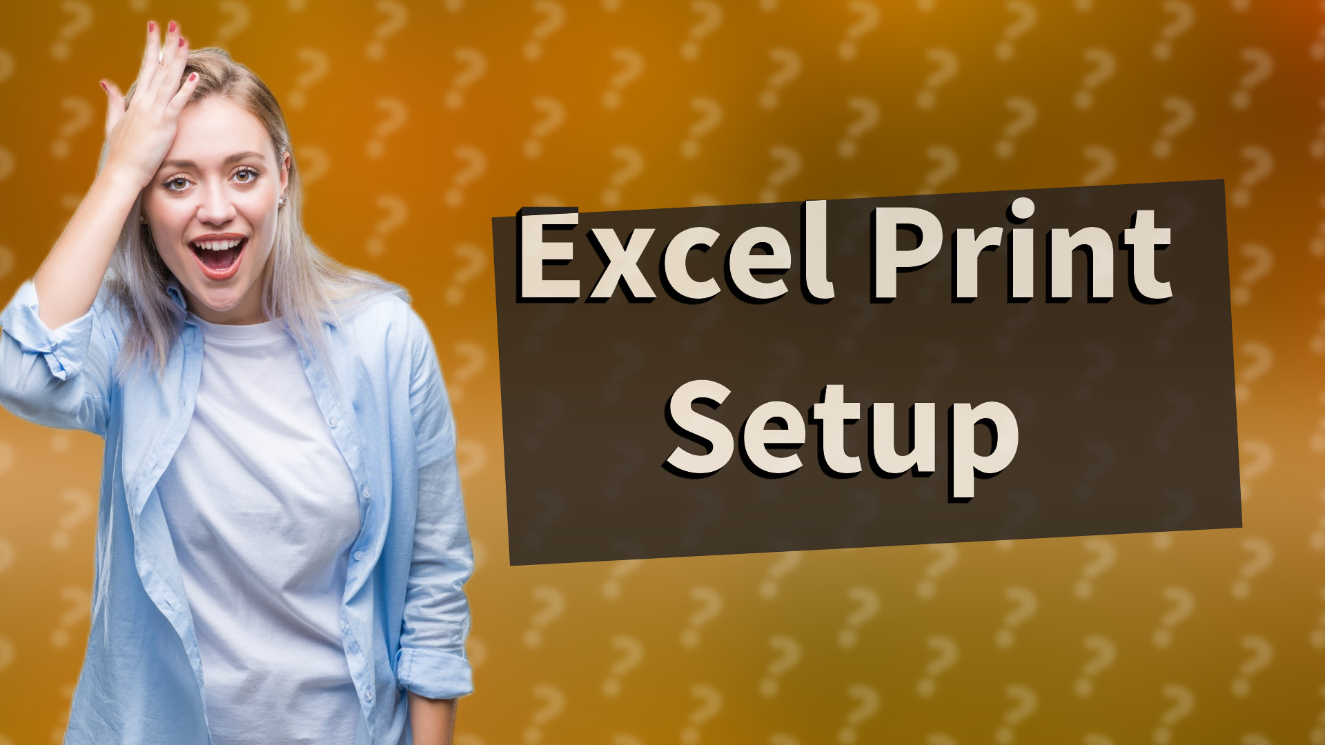 Excel Print Setup