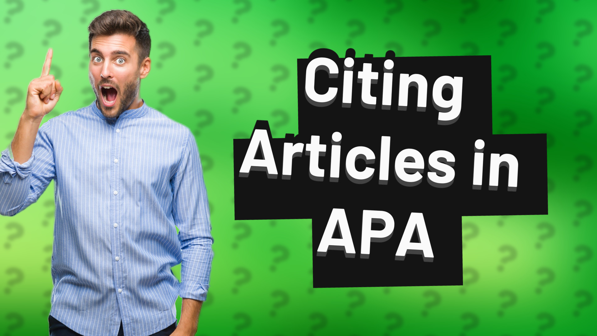 Citing Articles in APA