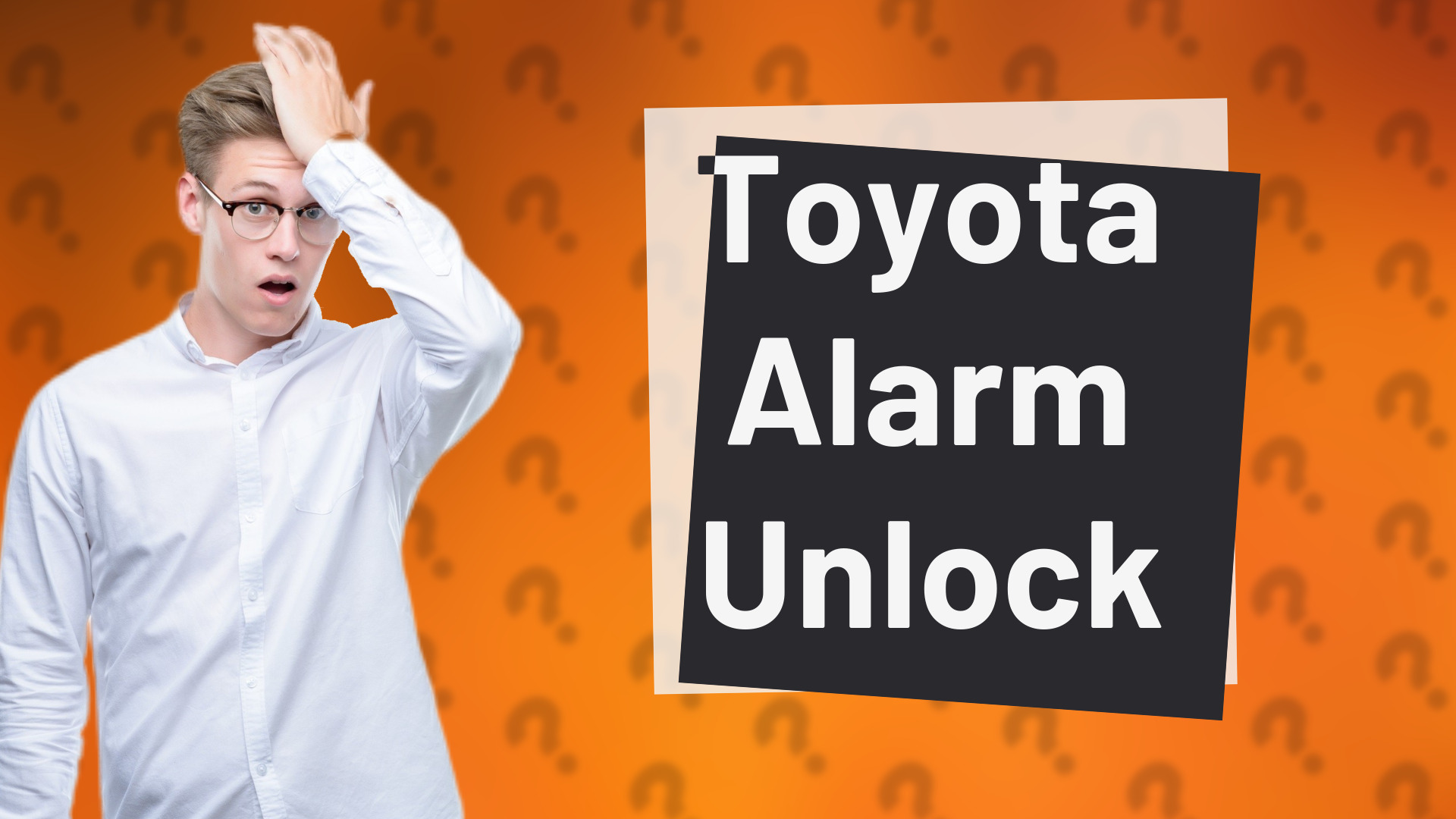 Toyota Alarm Unlock