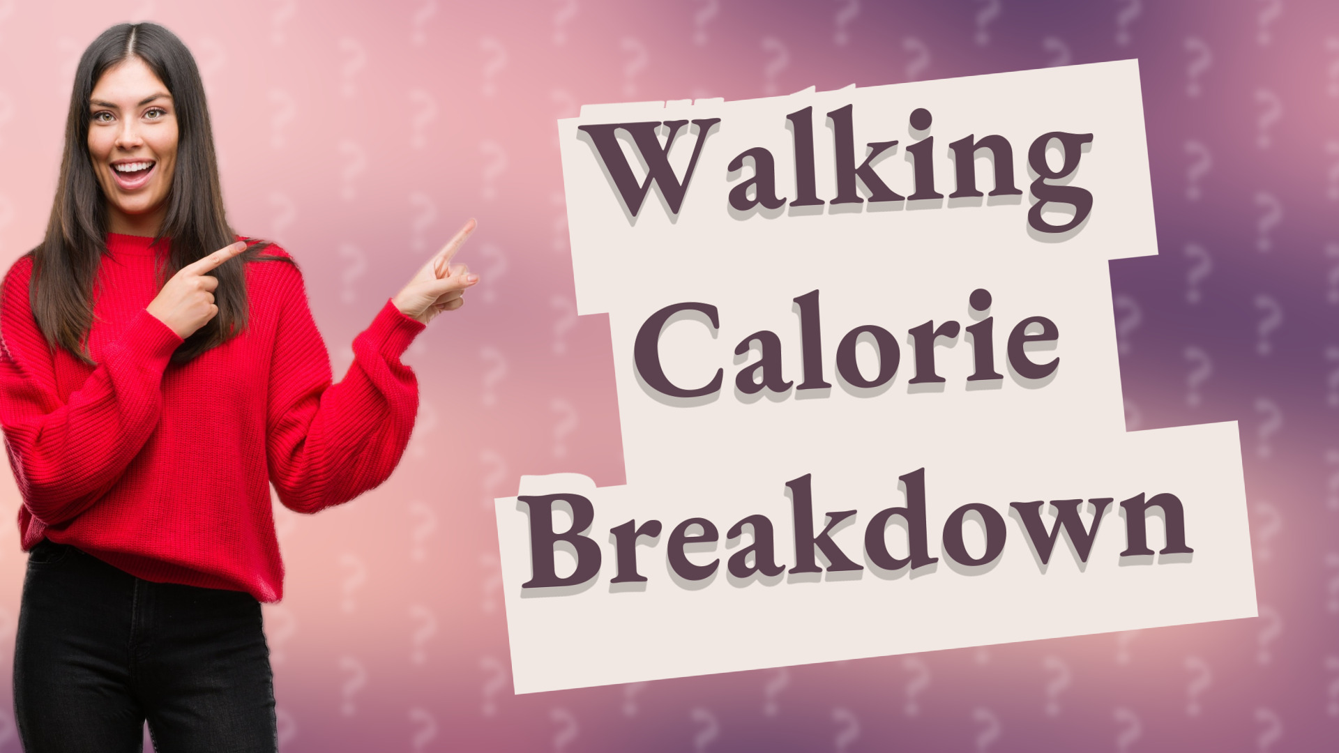 Walking Calorie Breakdown
