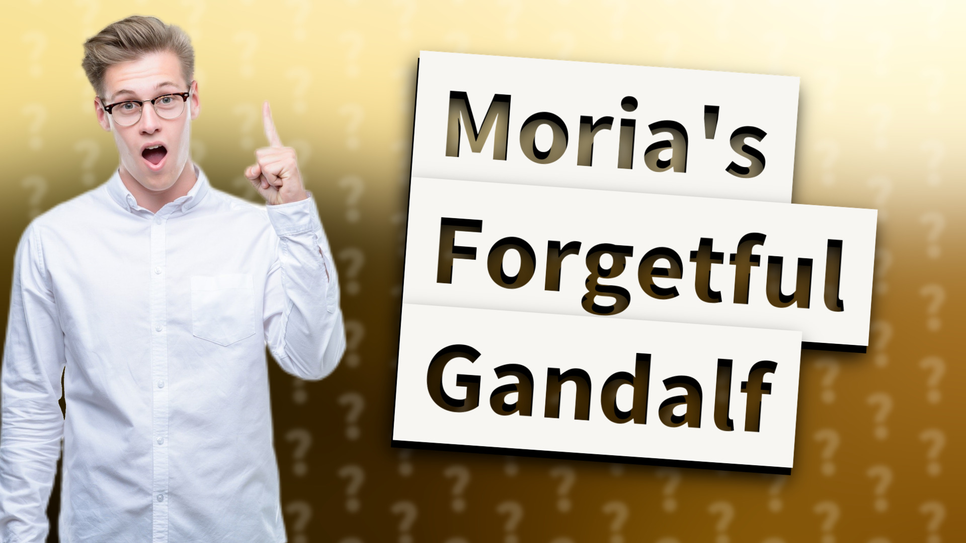 Moria's Forgetful Gandalf