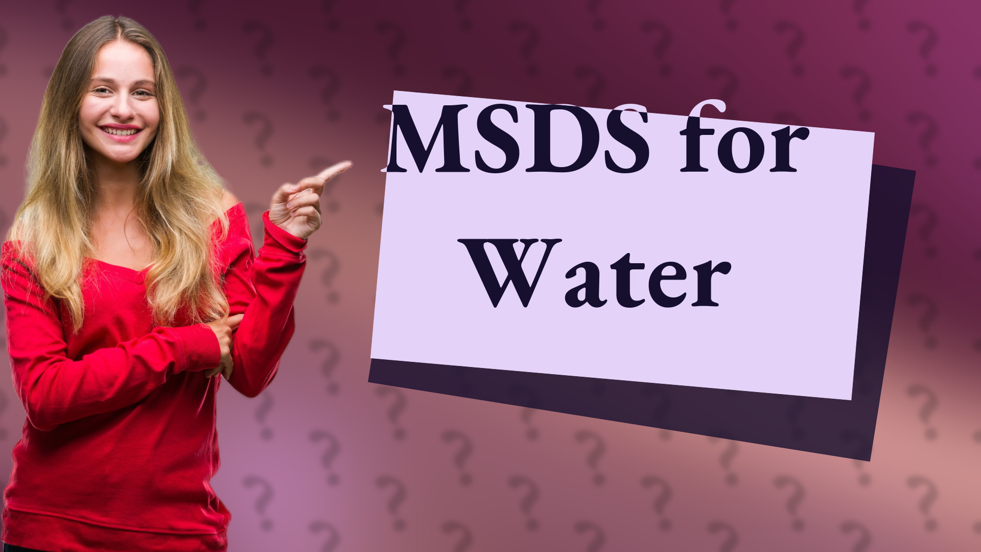 MSDS for Water