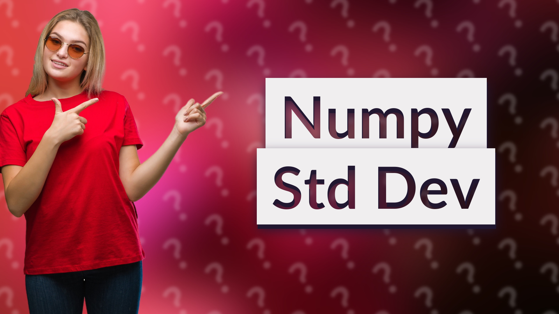Numpy Std Dev