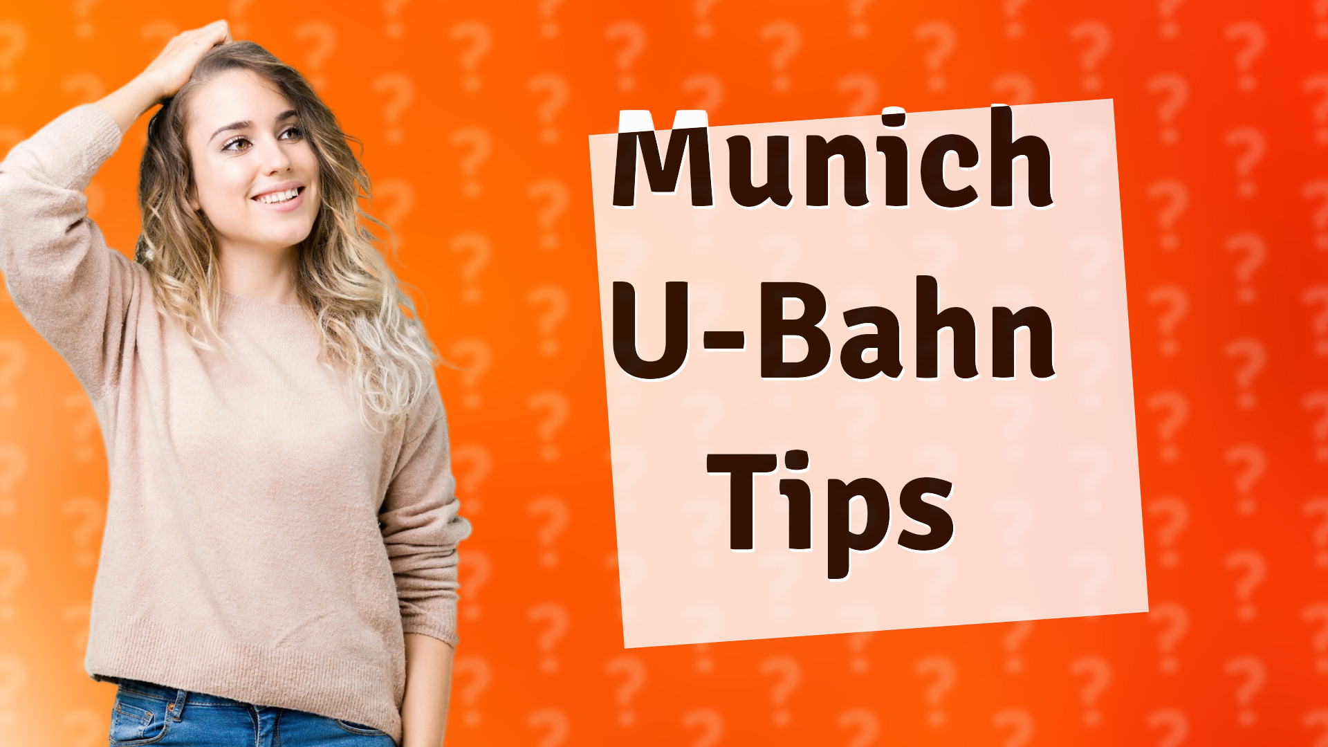 Munich U-Bahn Tips