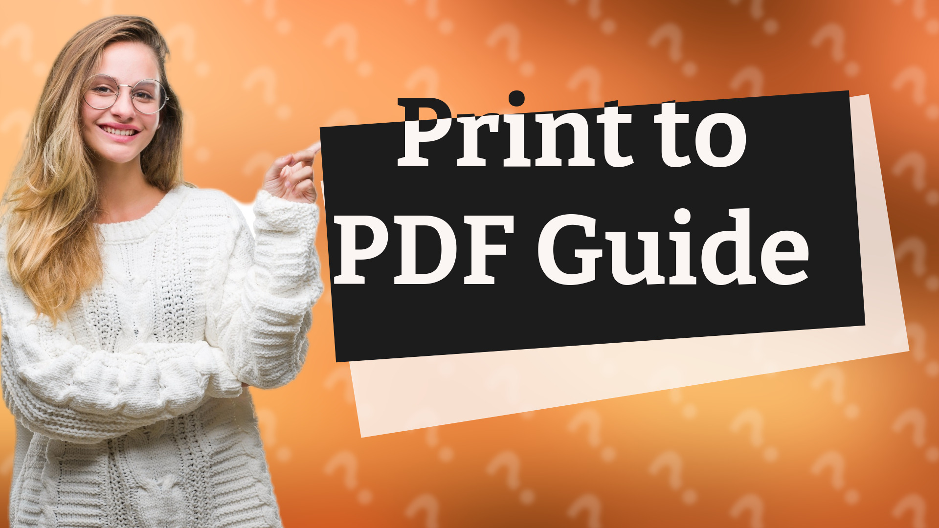 Print to PDF Guide