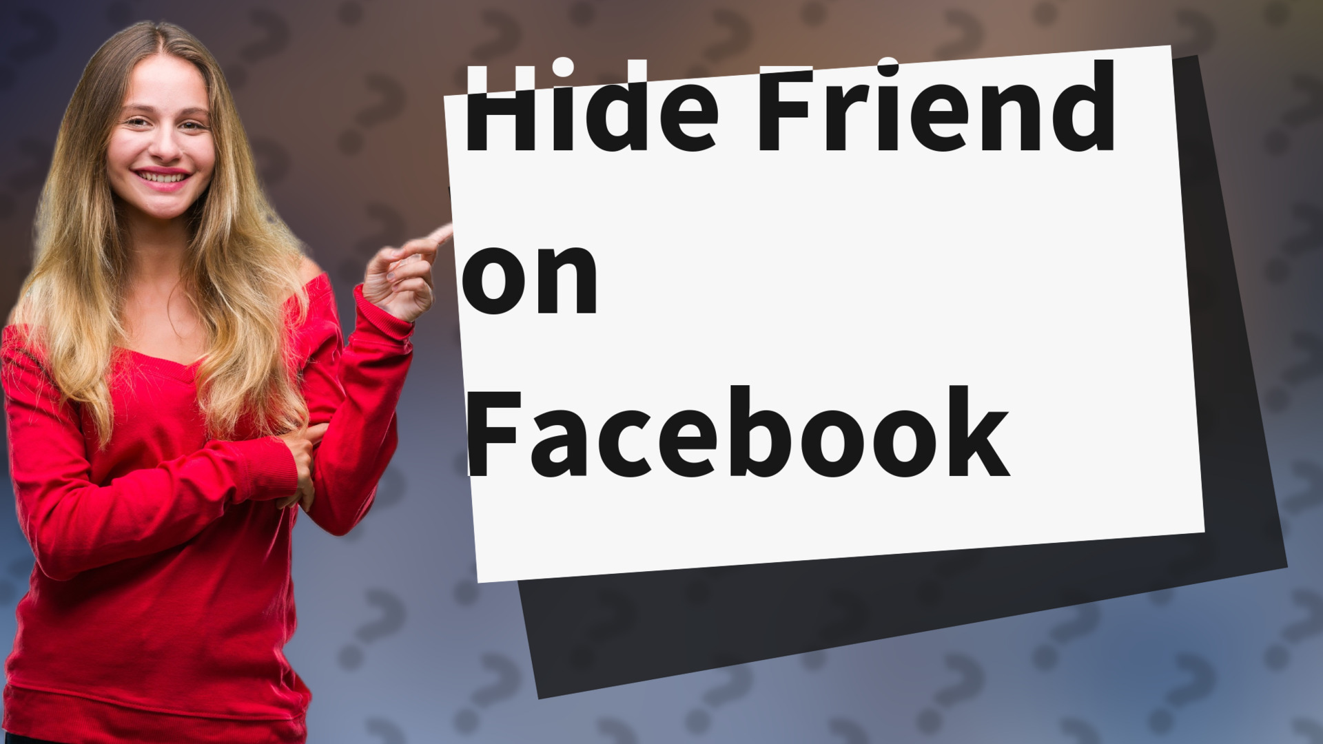 Hide Friend on Facebook