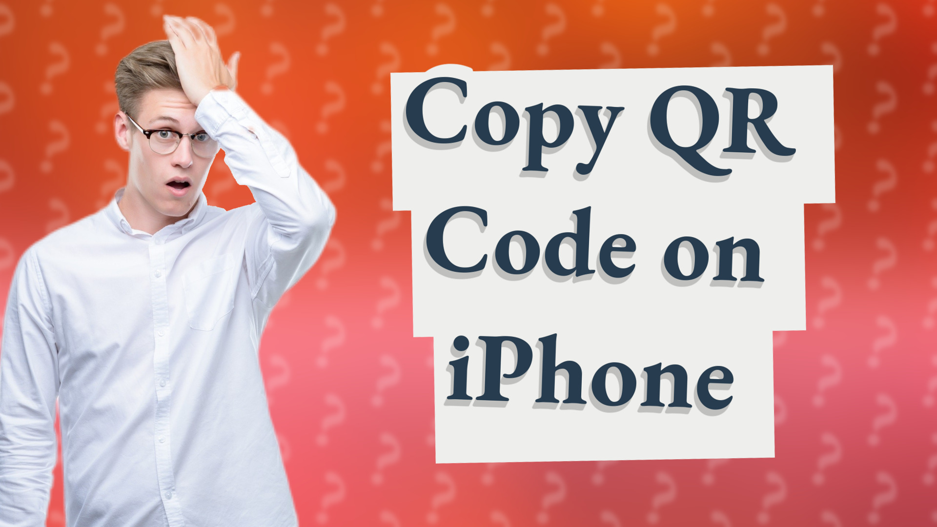 Copy QR Code on iPhone