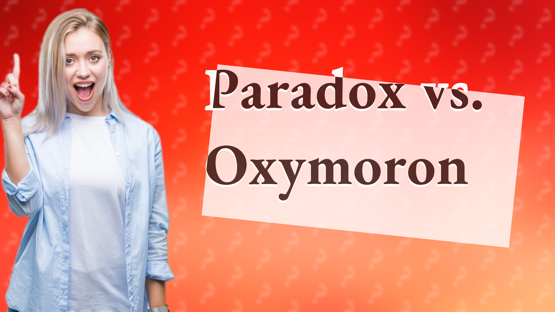 Paradox vs. Oxymoron