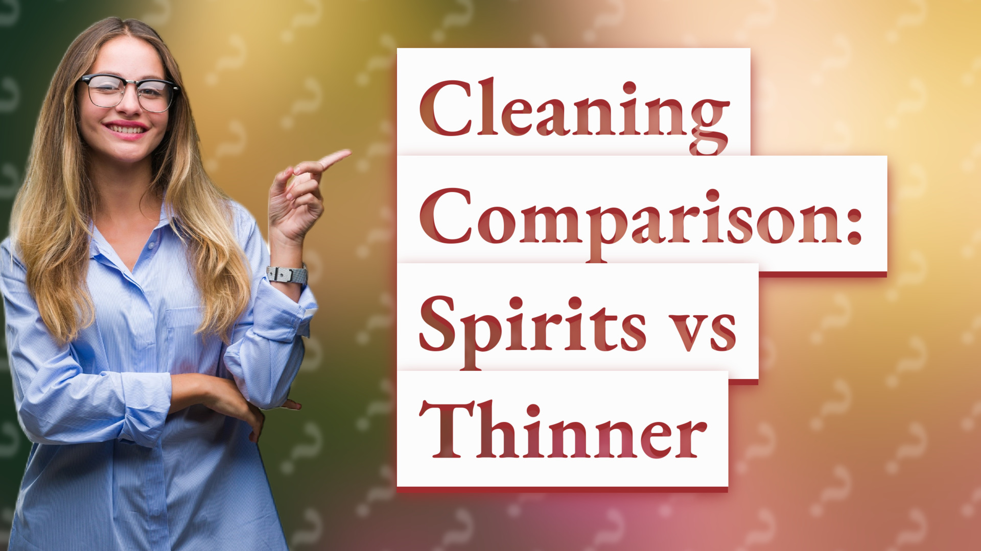 Cleaning Comparison: Spirits vs Thinner