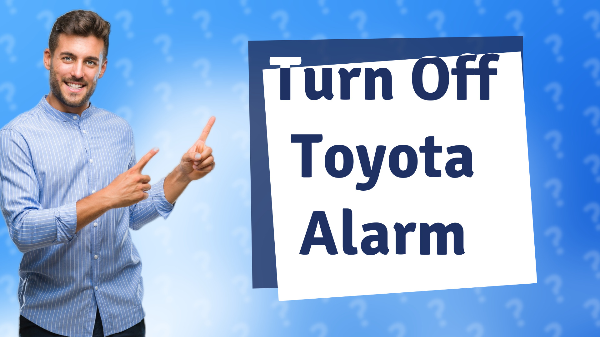 Turn Off Toyota Alarm