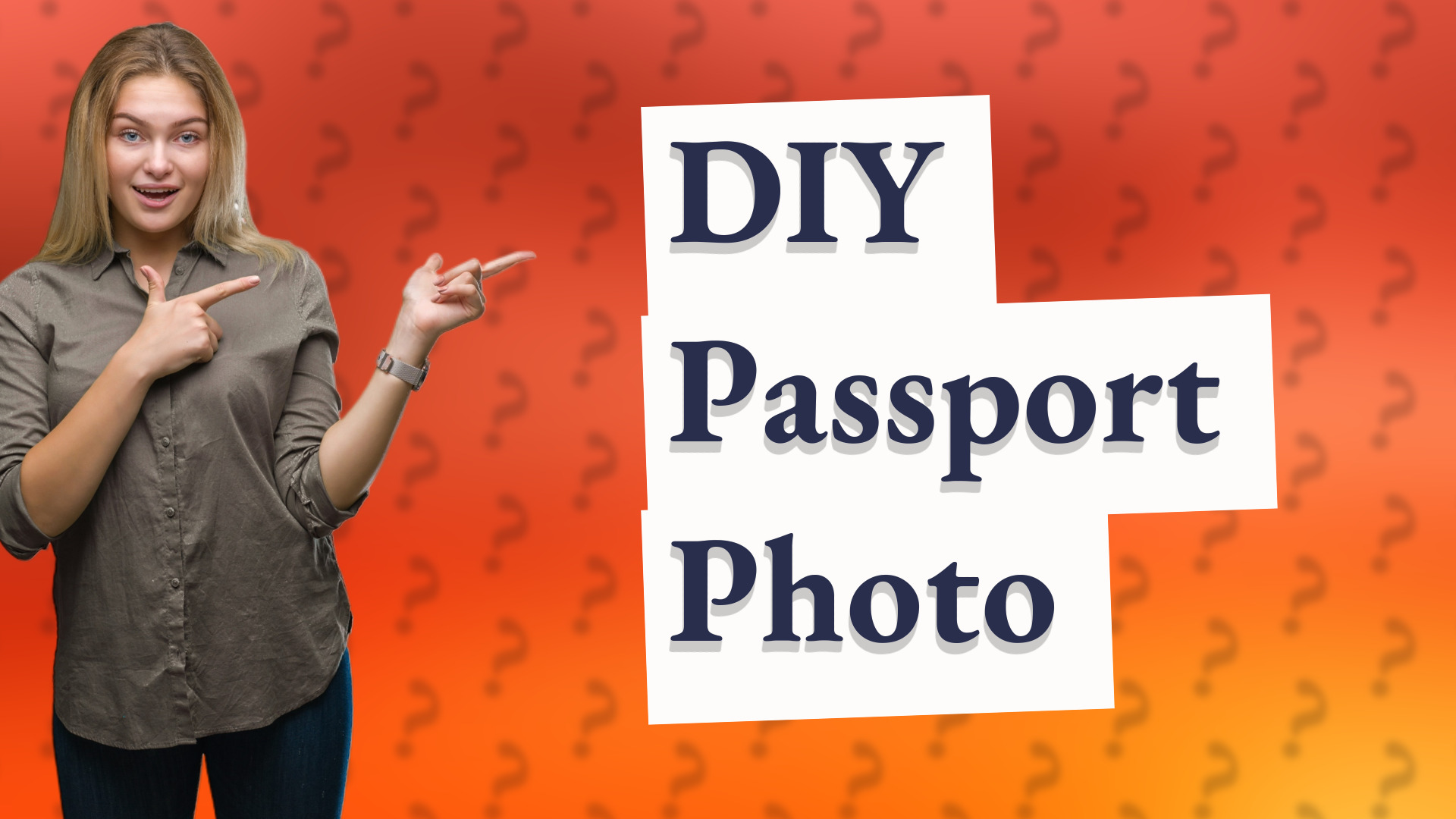 DIY Passport Photo