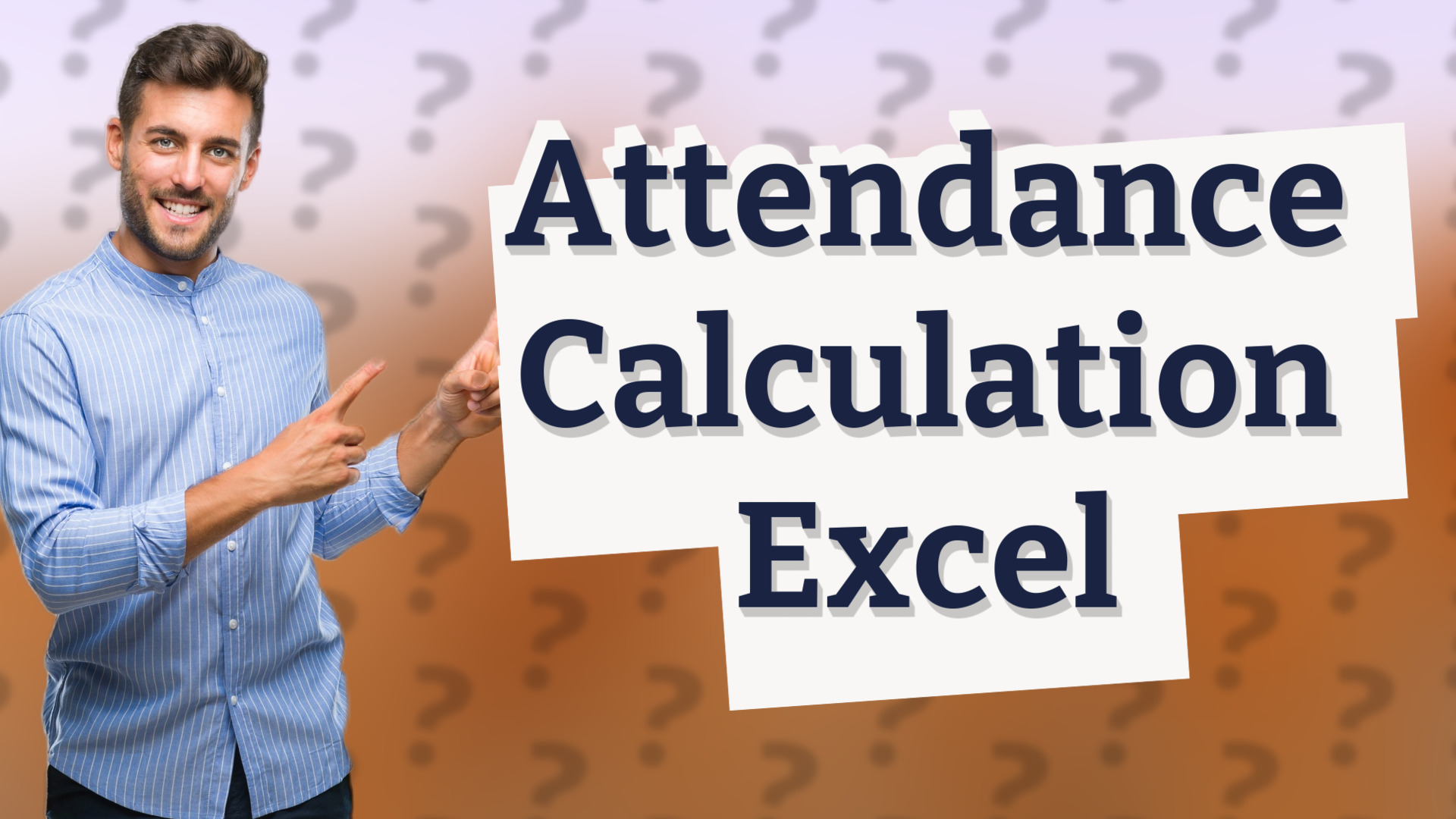 Attendance Calculation Excel