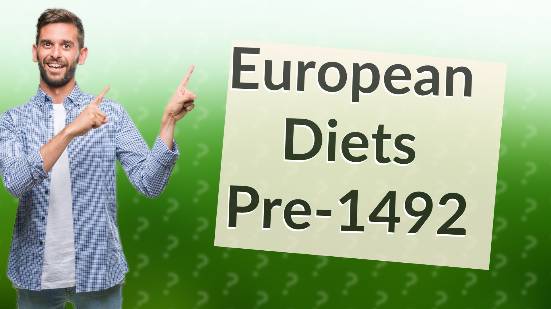 European Diets Pre-1492