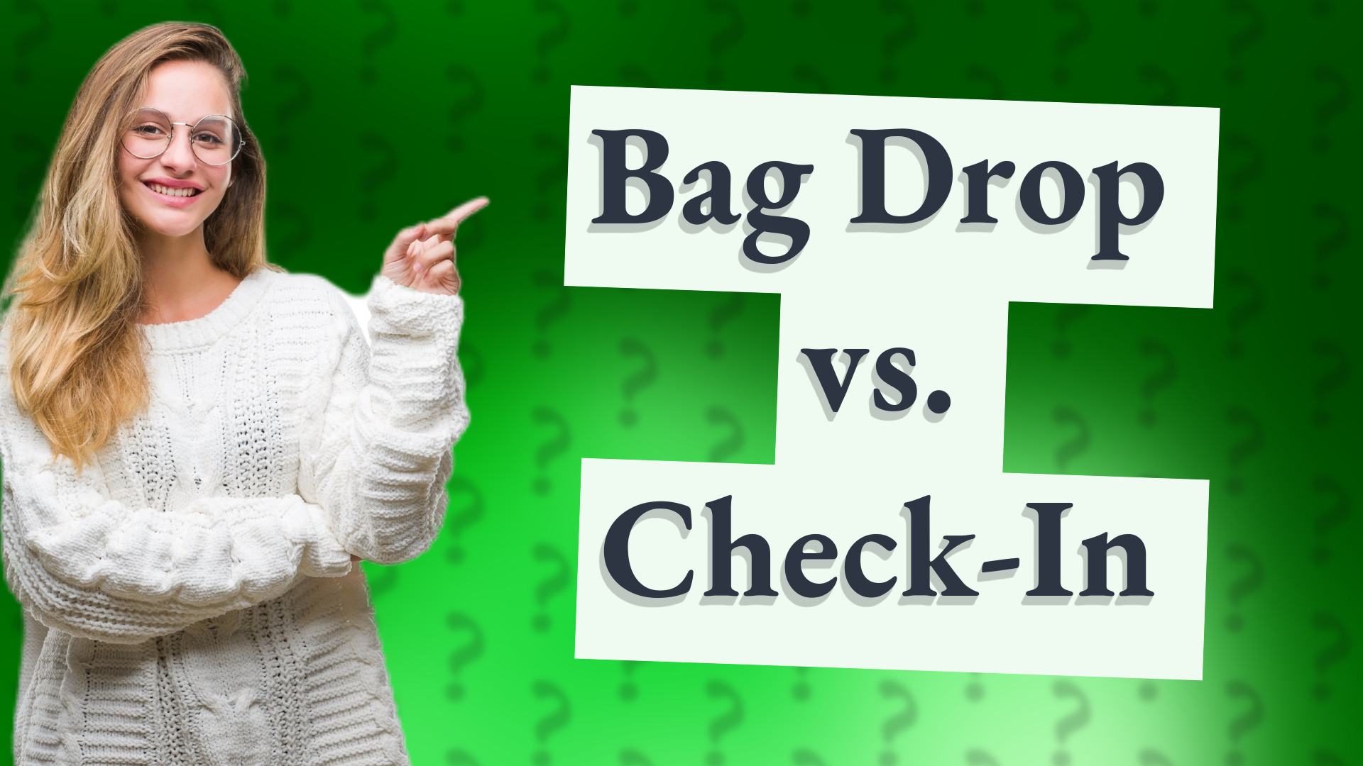Bag Drop vs. Check-In