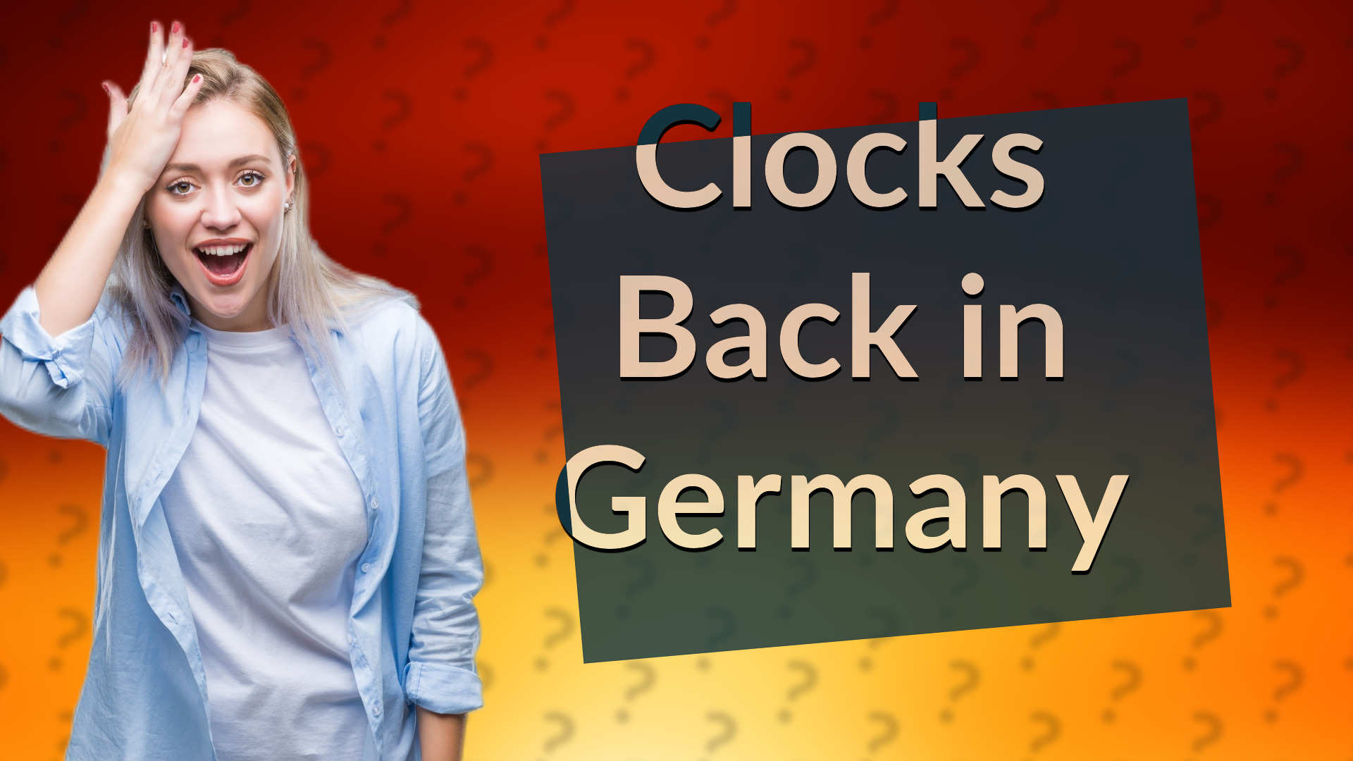 Clocks Back in Germany