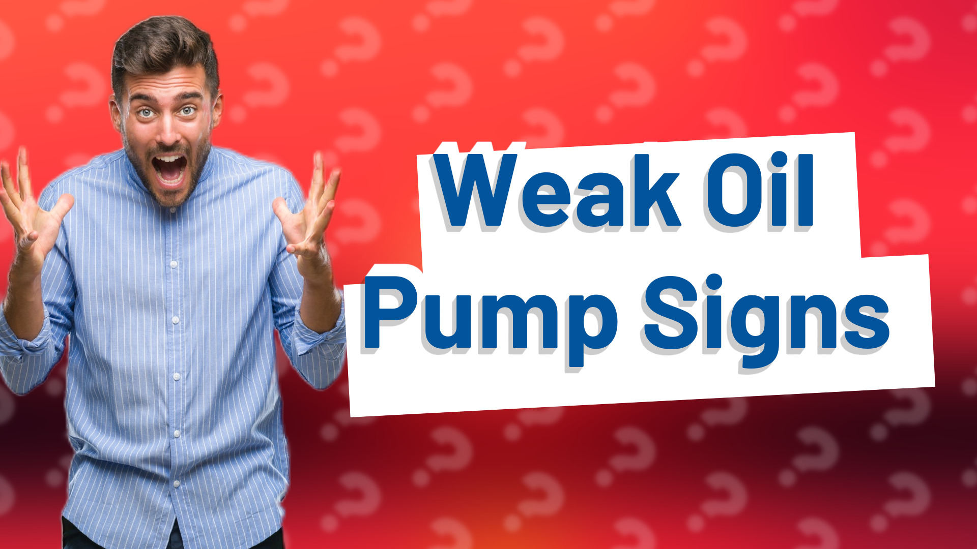Weak Oil Pump Signs