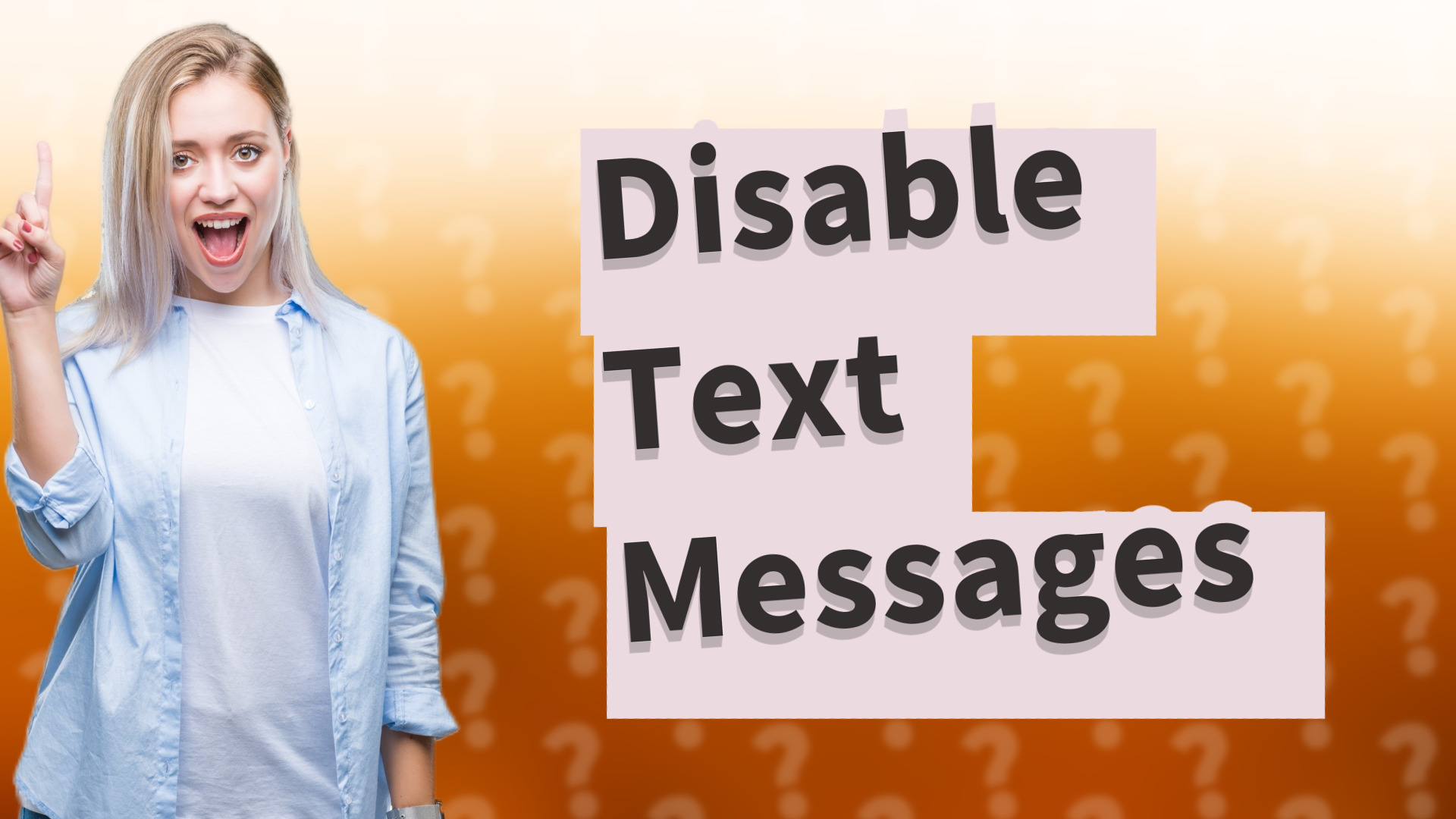 Disable Text Messages