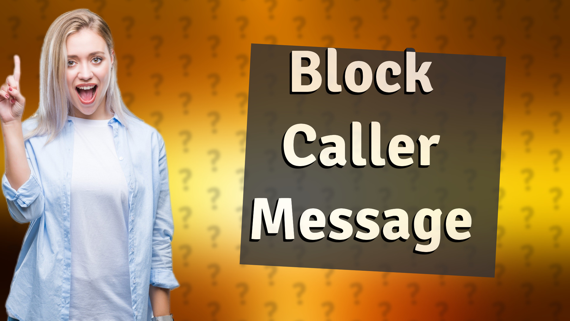 Block Caller Message