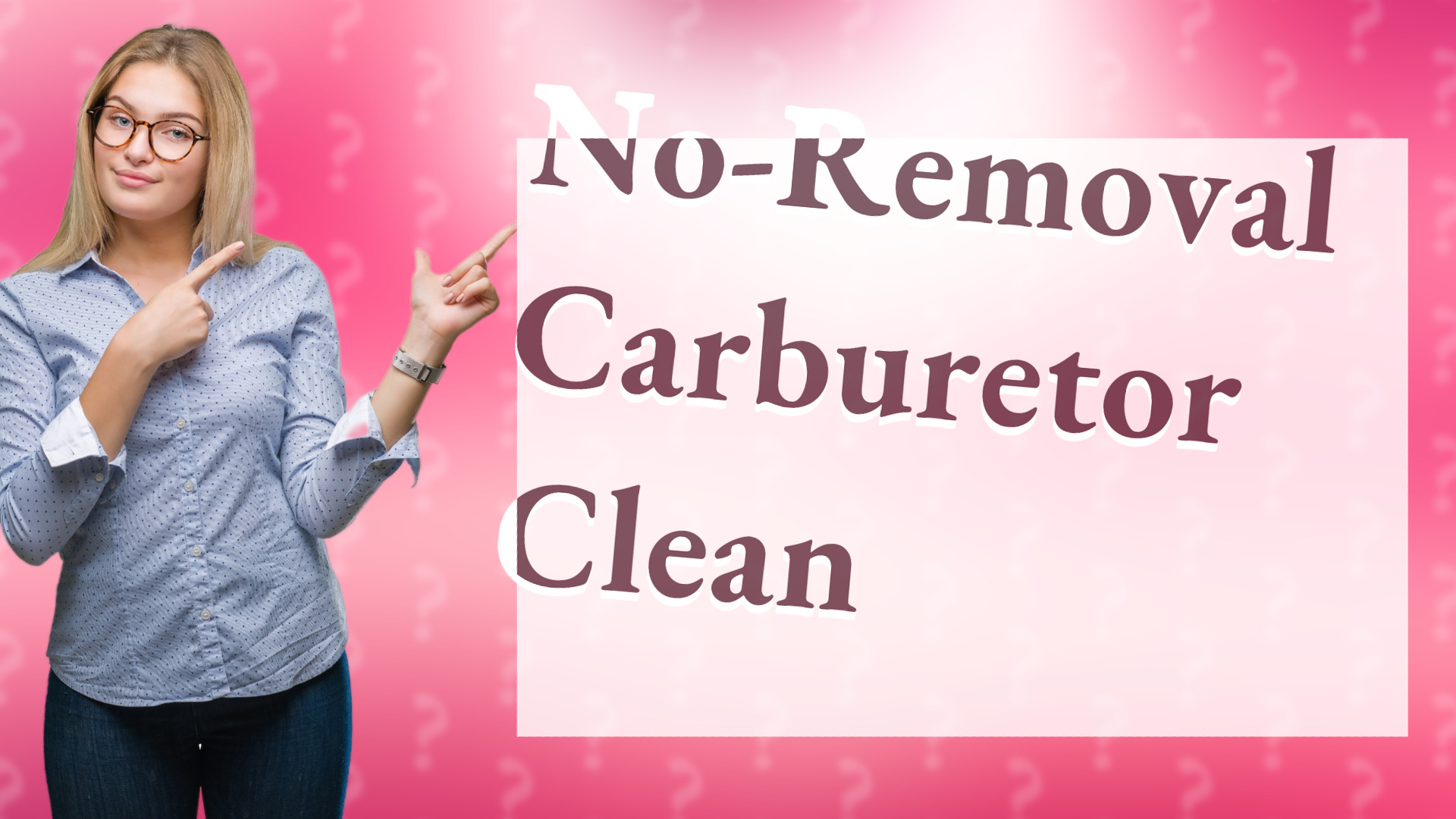 No-Removal Carburetor Clean
