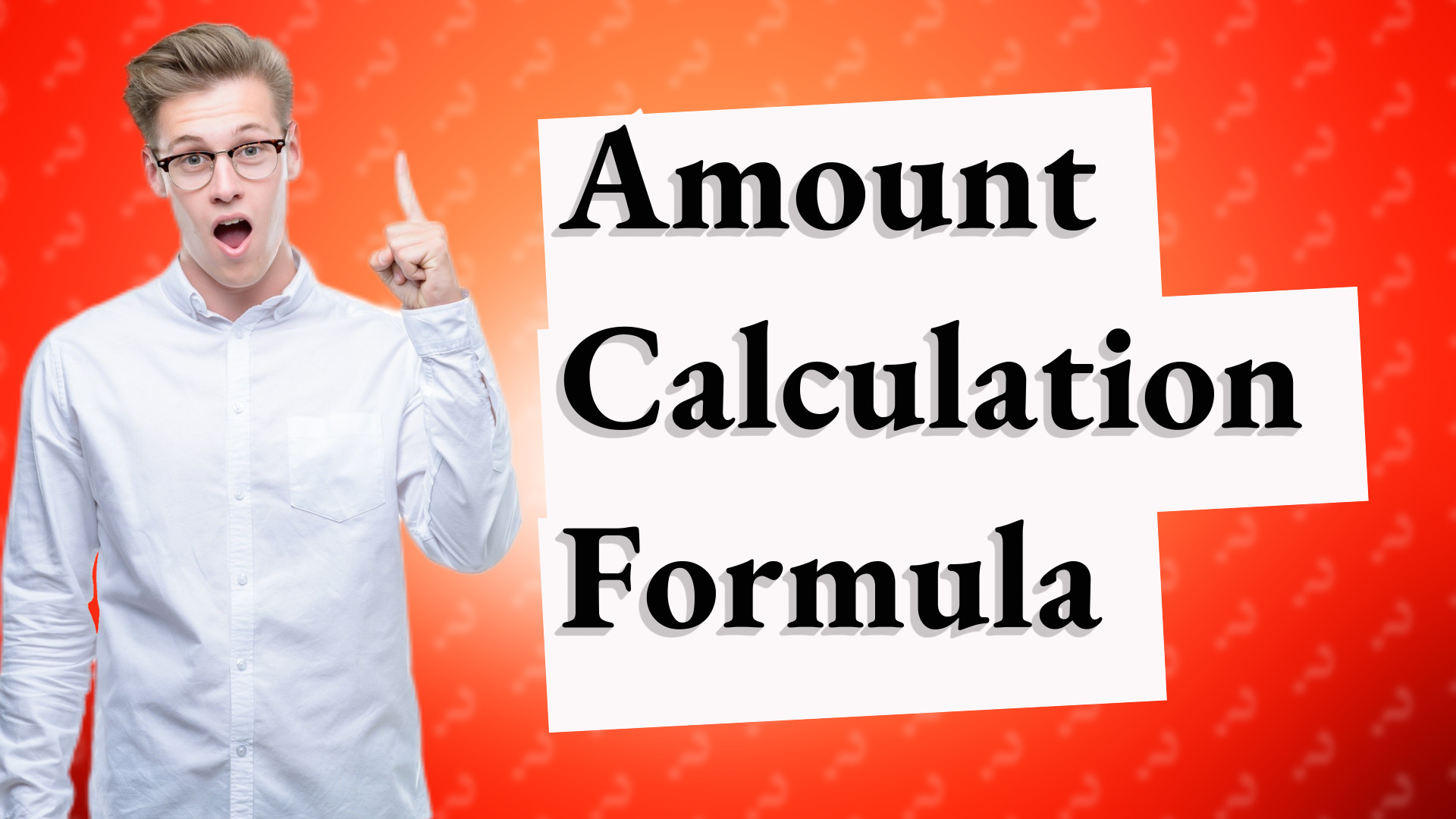 Amount Calculation Formula