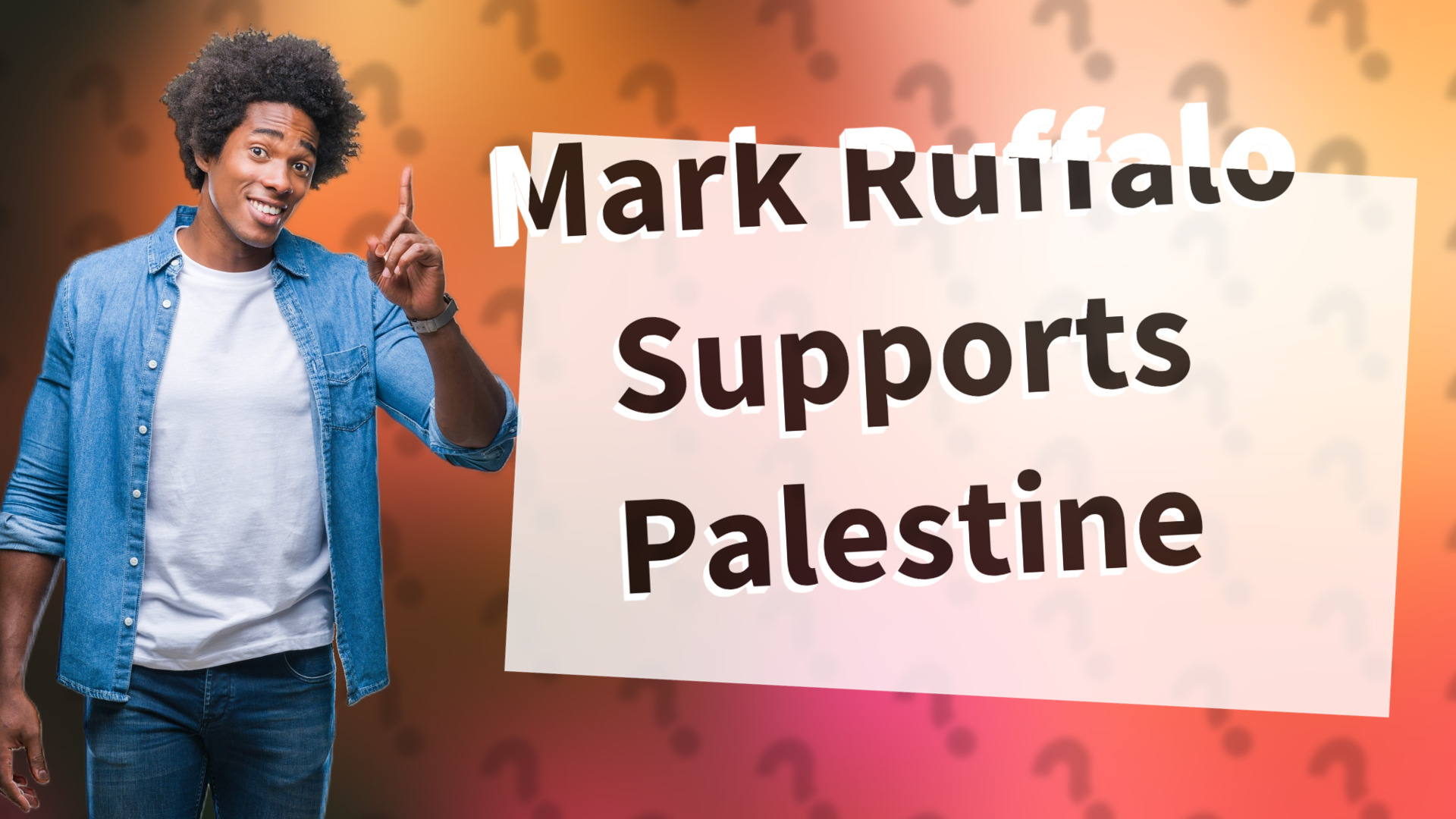 Mark Ruffalo Supports Palestine