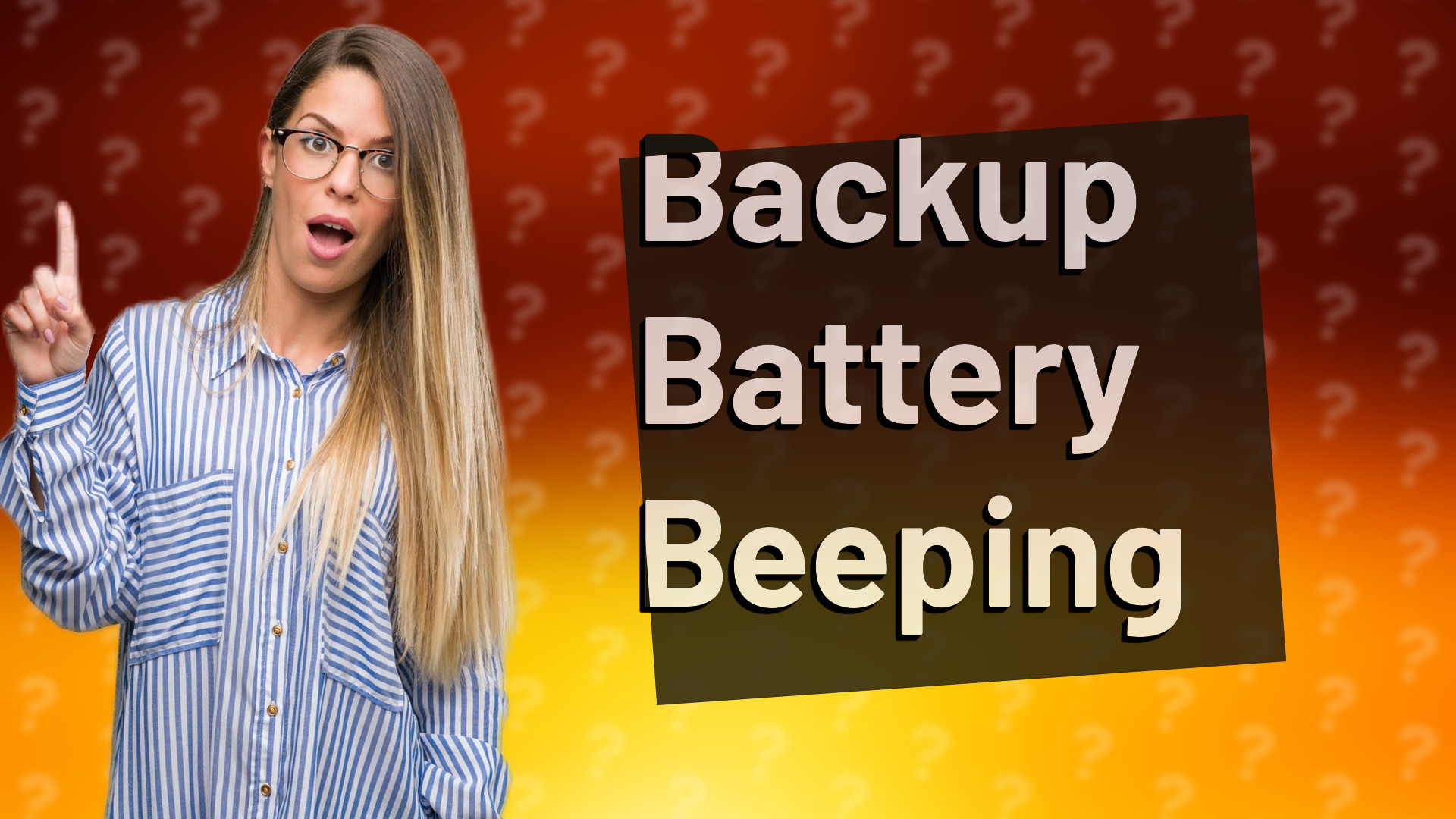 Backup Battery Beeping
