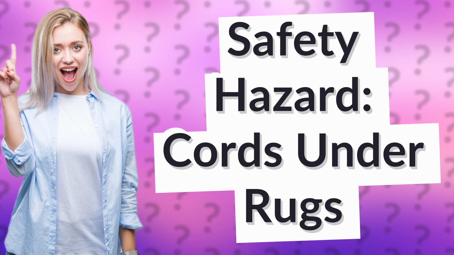 Safety Hazard: Cords Under Rugs
