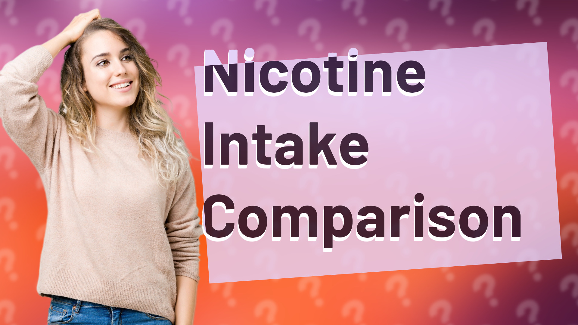 Nicotine Intake Comparison