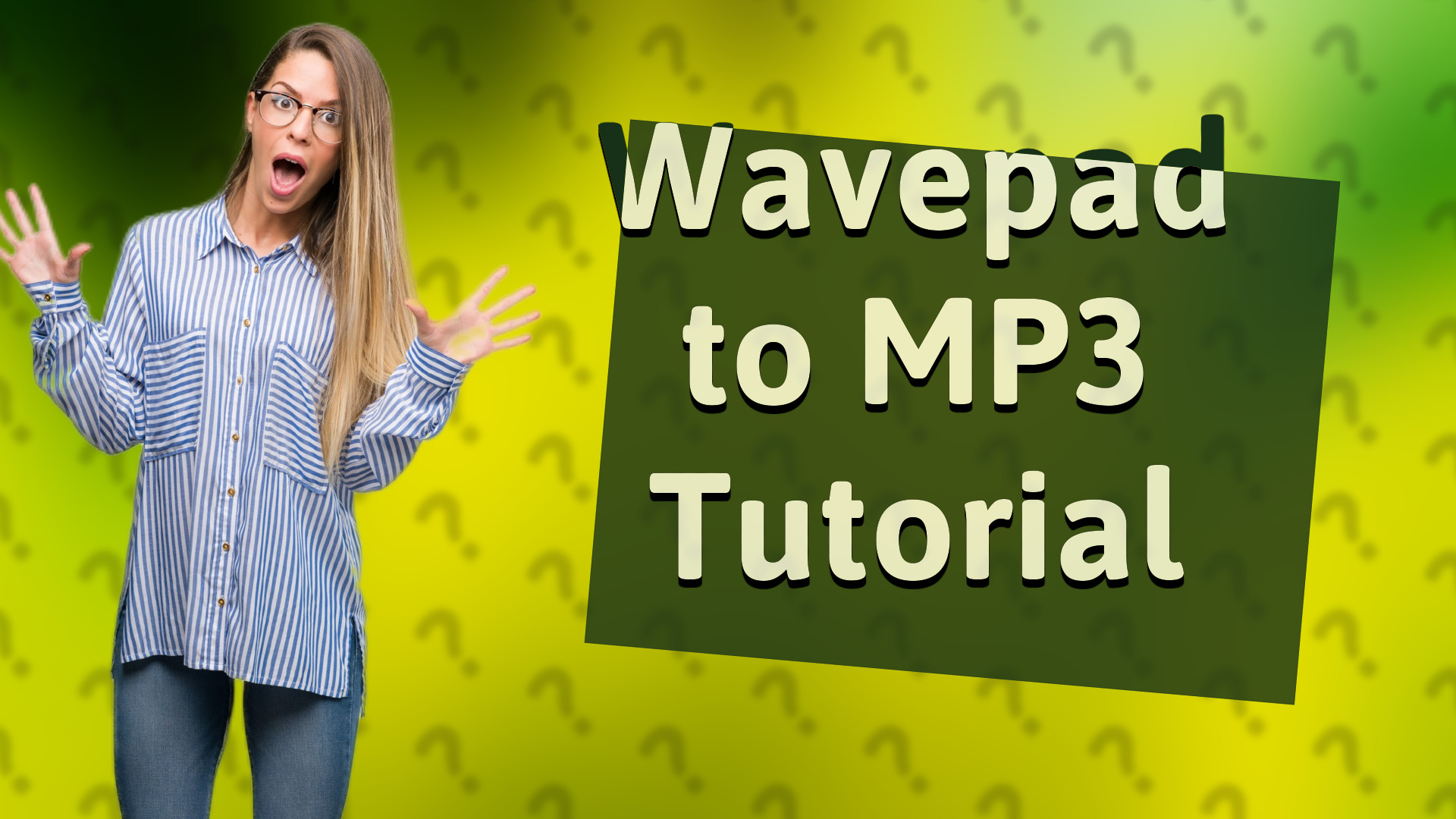 Wavepad to MP3 Tutorial